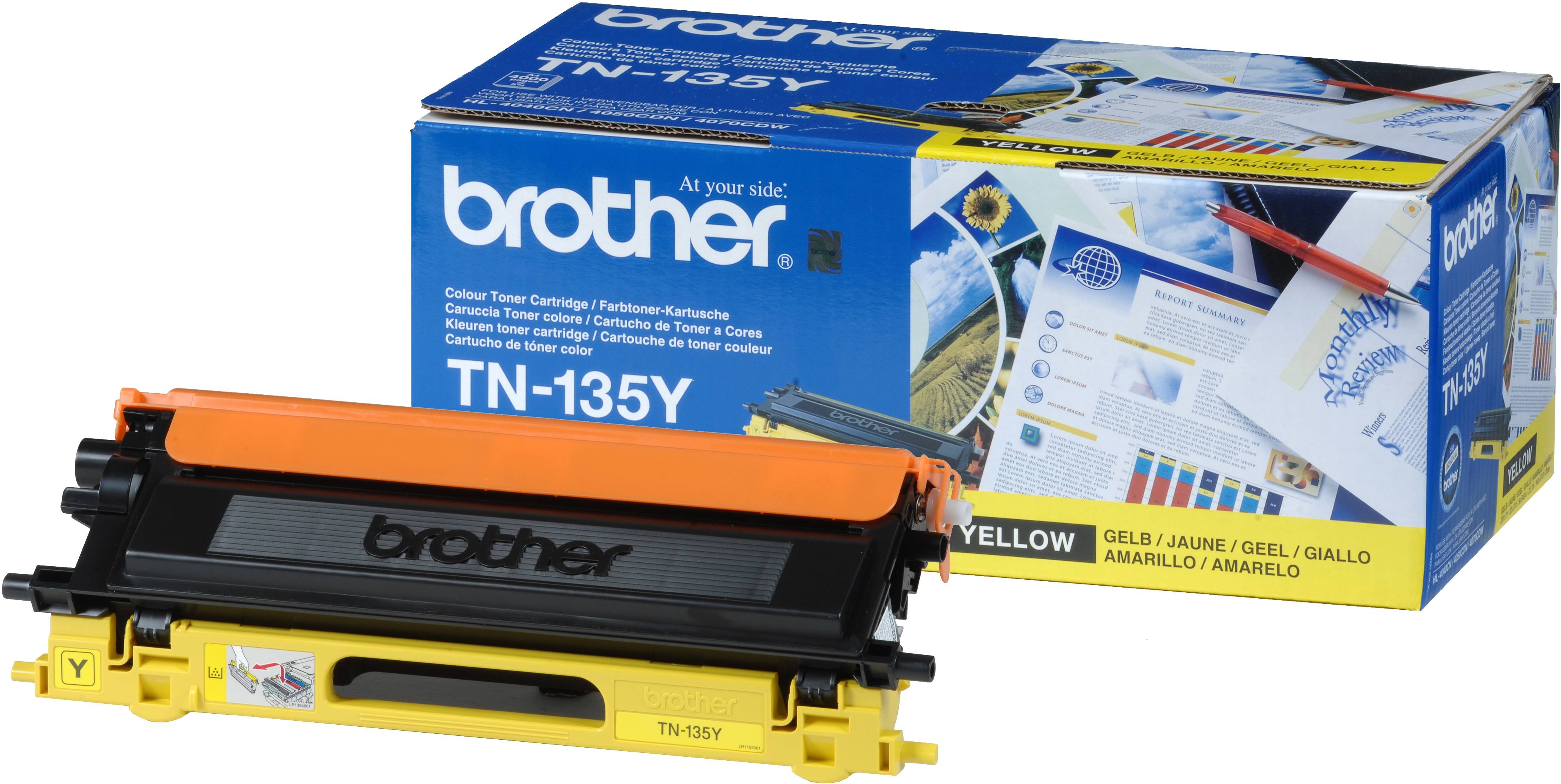 Rca Informatique - image du produit : TN-135Y TONER JAUNE HC 4000 PG F/ HL4040CN/4050CDN/4070CDW