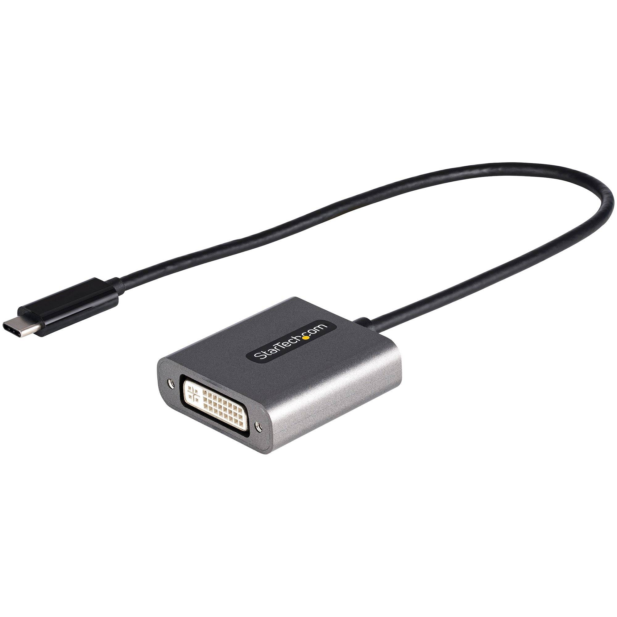 Rca Informatique - Image du produit : ADAPTATEUR USB C VERS DVI 1920X1200P CABLE INTEGRE 30CM