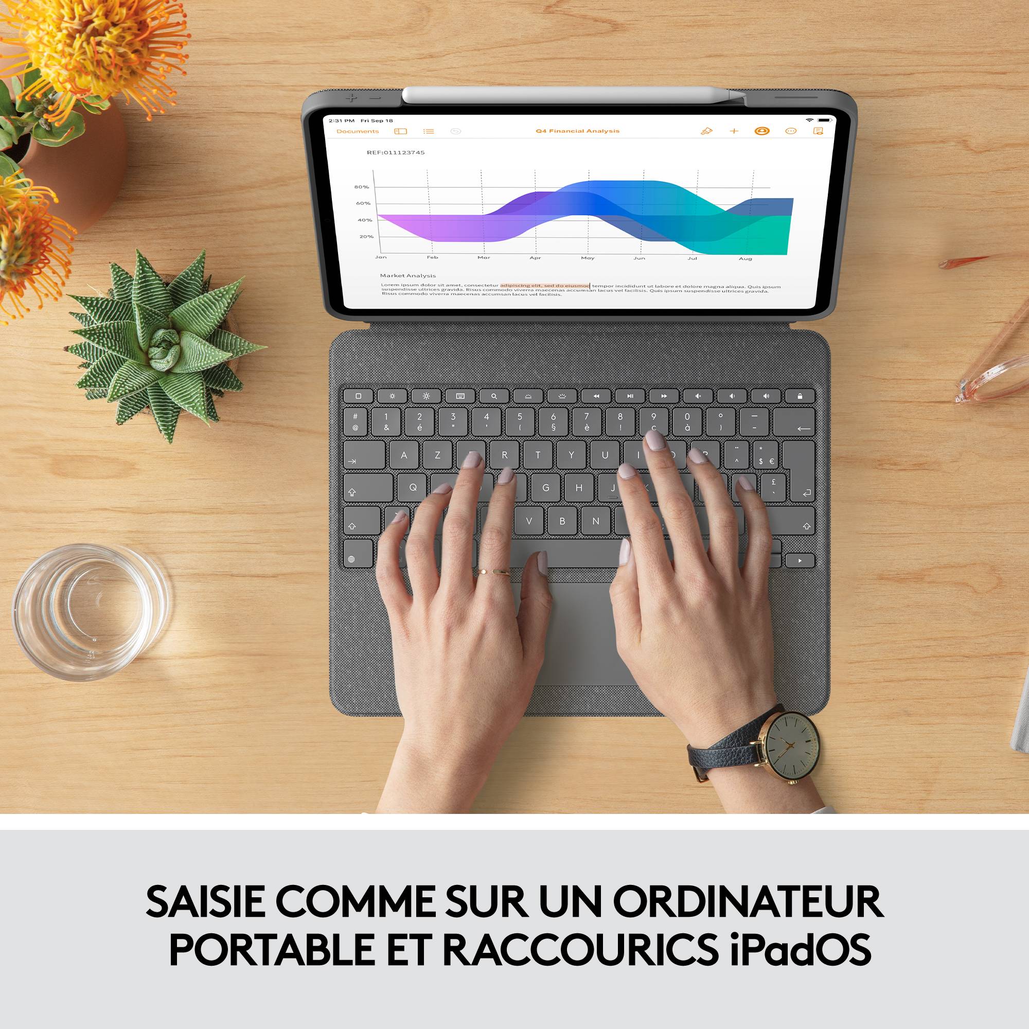 Rca Informatique - image du produit : COMBO TOUCH F. IPADPRO 12.9INCH 5TH GEN. - GREY - US - INTNL