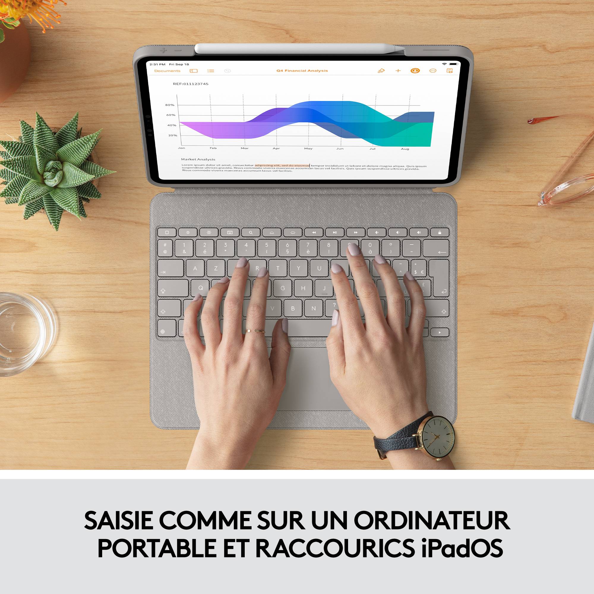 Rca Informatique - image du produit : COMBO TOUCH F.IPADPRO12.9-INCH 5TH GEN. - SAND - CH - CENTRAL