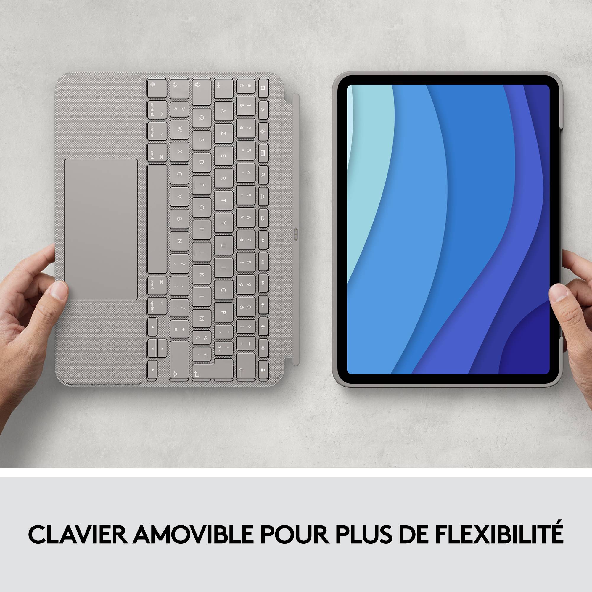 Rca Informatique - image du produit : COMBO TOUCH F. IPAD PRO11-INCH 1ST 2ND 3RD GEN. - SAND-US-INTNL