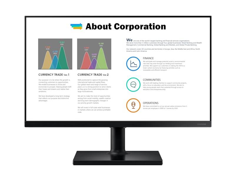 Rca Informatique - image du produit : LF27T450FZUXEN 27IN IPS FHD 250CD/5MS/2HDMI/DP/2USB/HAS