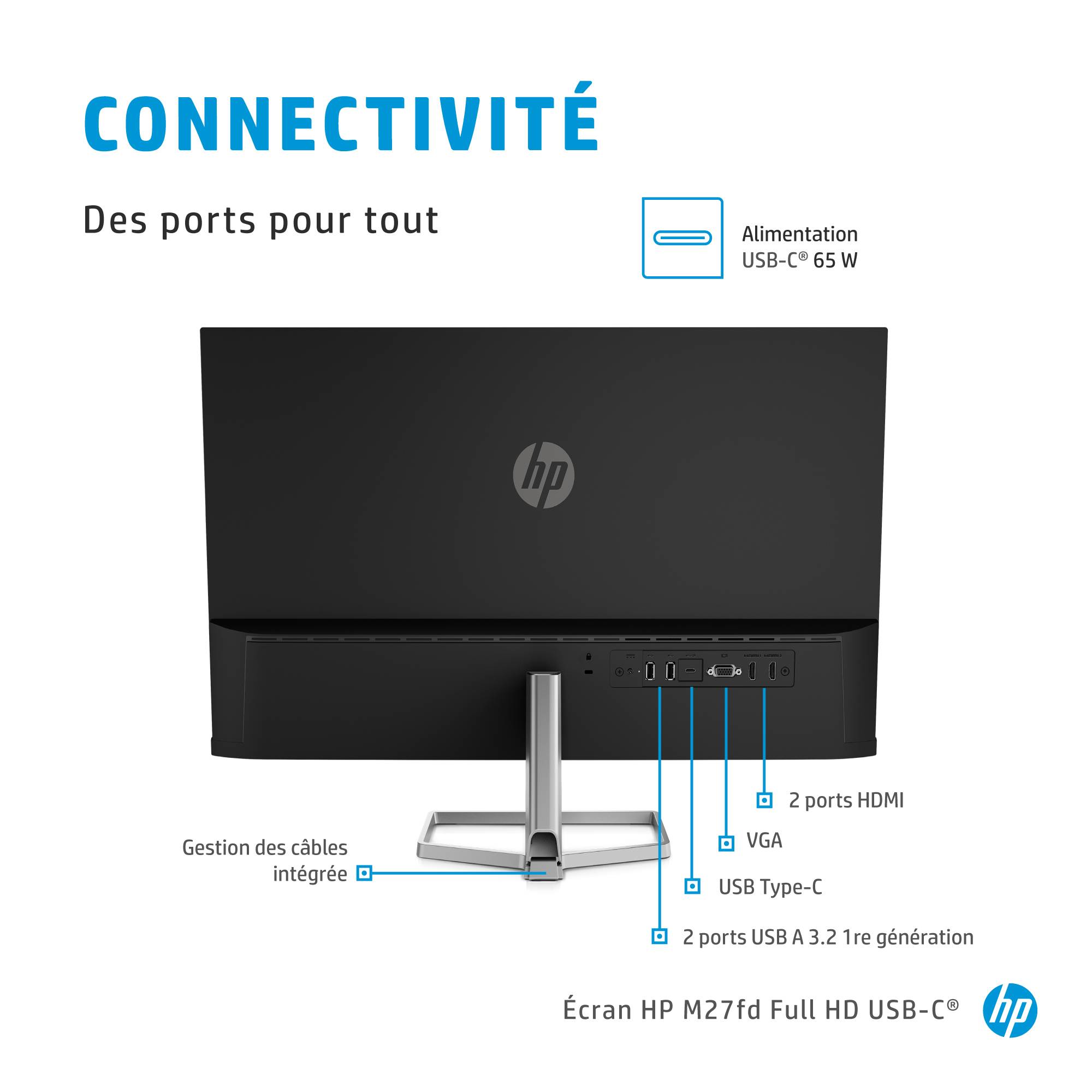 Rca Informatique - image du produit : HP M27FD DISPLAY IPS LED AG 1920 X 1080 AMD FREESYNC