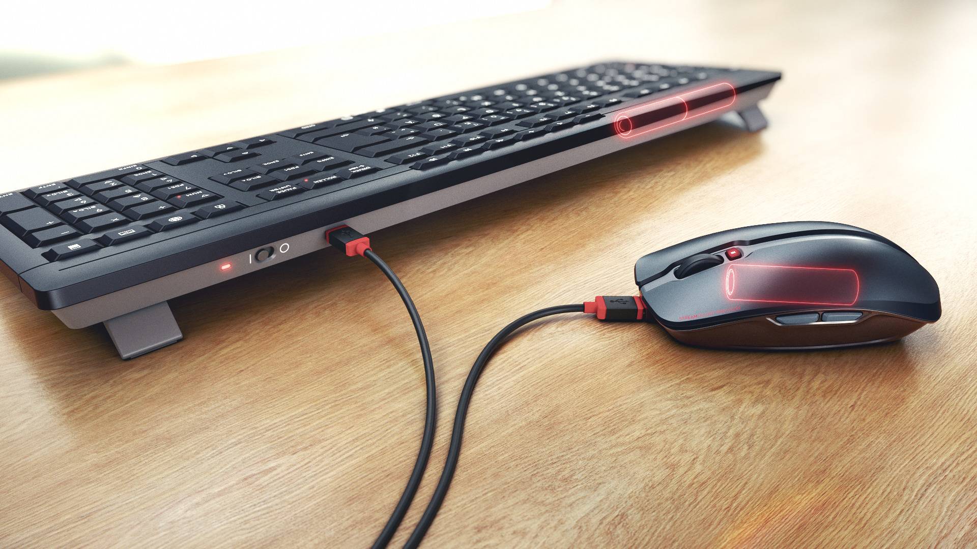 Rca Informatique - image du produit : CHERRYSTREAMDESKTOP RECHARGEKEYBOARD AND MOUSE SET