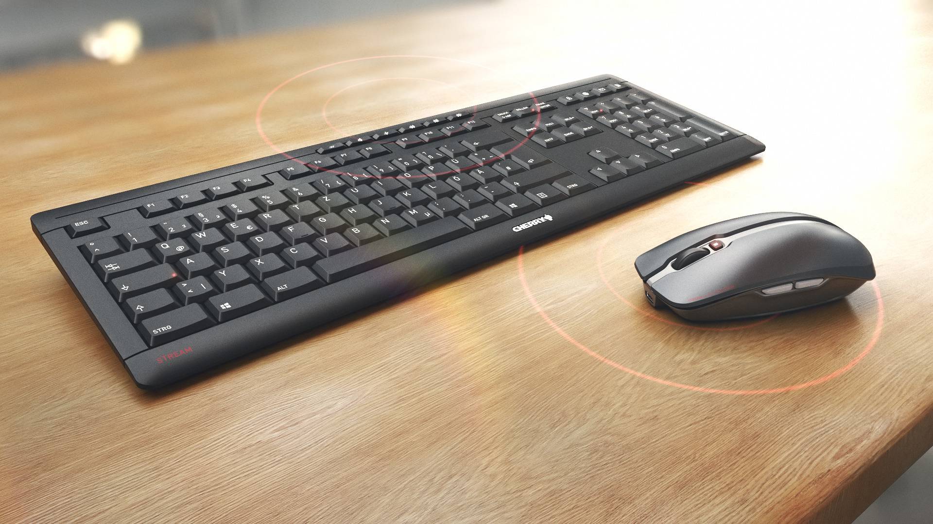 Rca Informatique - image du produit : CHERRYSTREAMDESKTOP RECHARGEKEYBOARD AND MOUSE SET