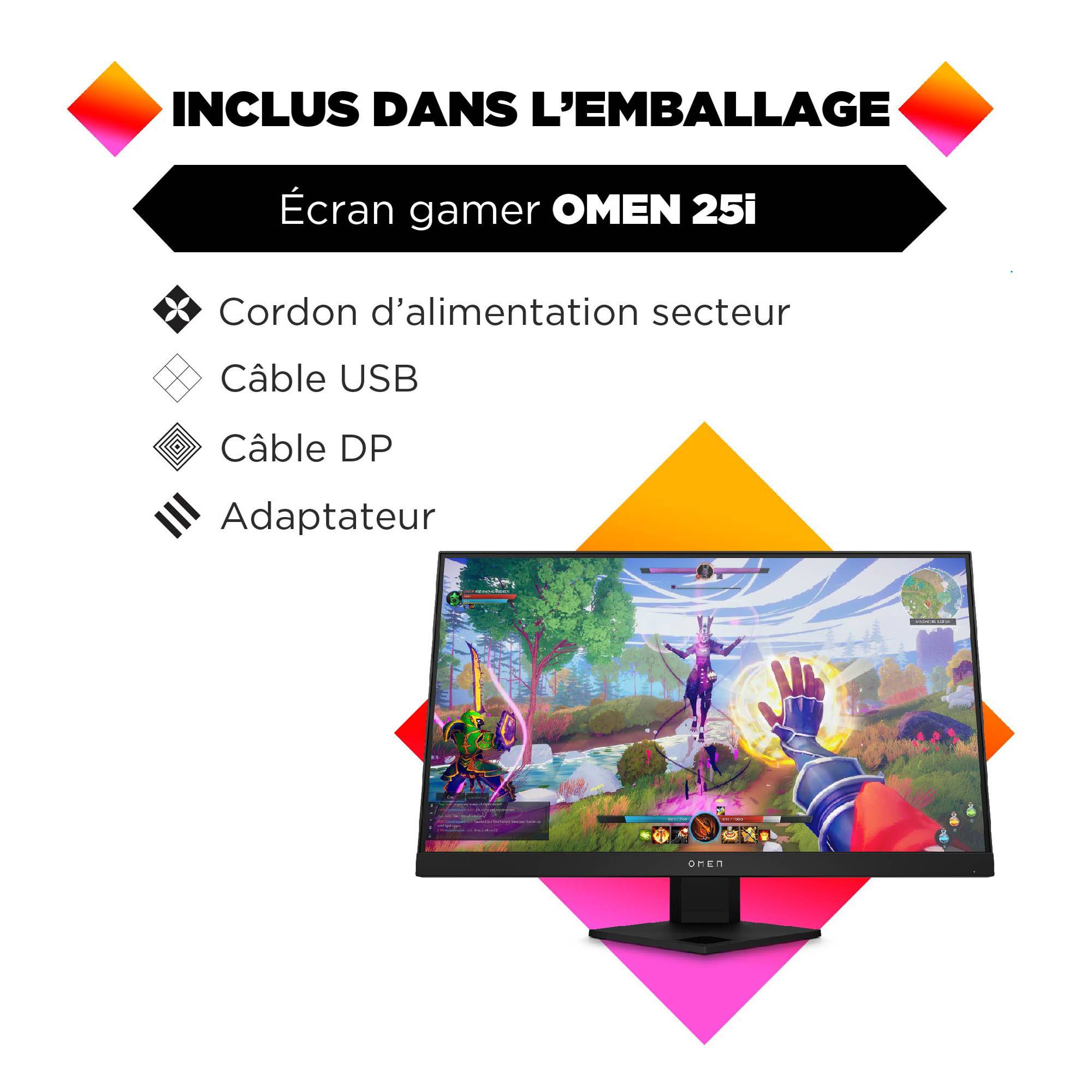 Rca Informatique - image du produit : 25IN LCD 1920X1080 16:9 MNTR OMEN 1000:1 HDMI