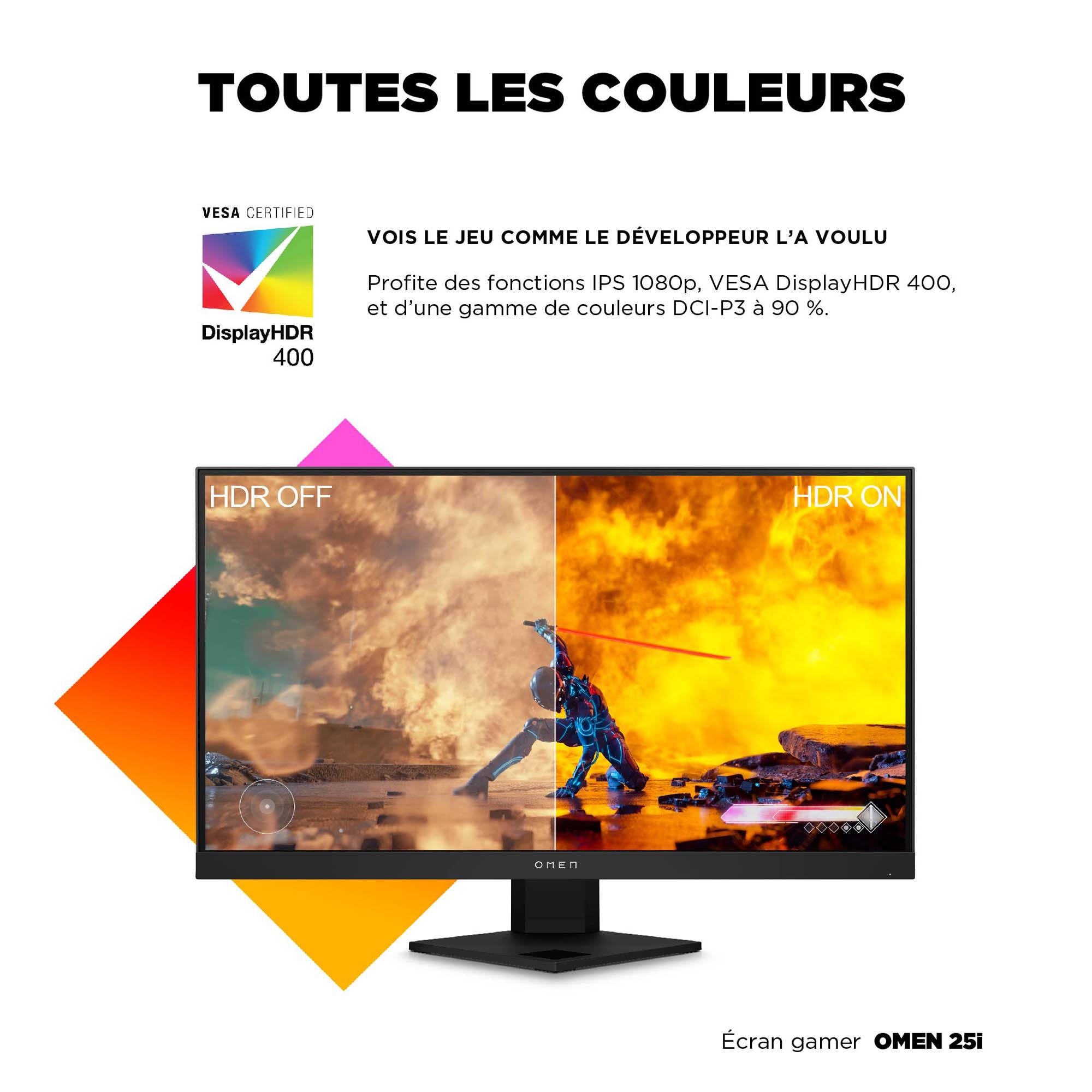 Rca Informatique - image du produit : 25IN LCD 1920X1080 16:9 MNTR OMEN 1000:1 HDMI