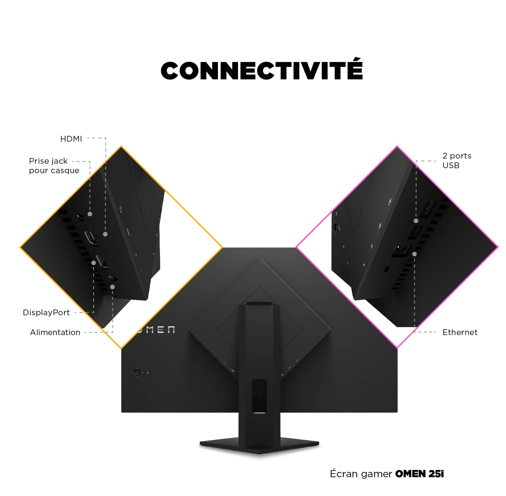 Rca Informatique - image du produit : 25IN LCD 1920X1080 16:9 MNTR OMEN 1000:1 HDMI