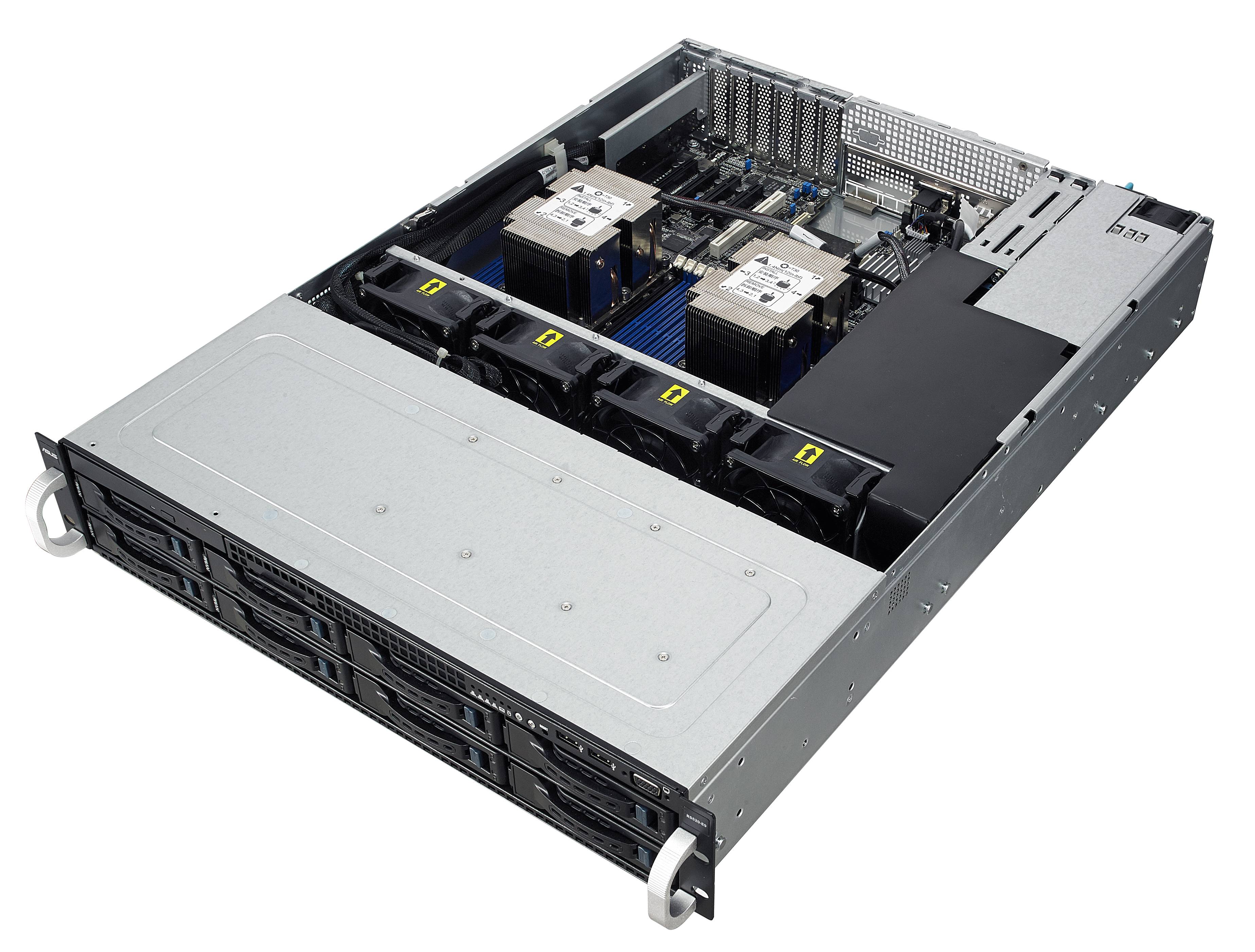 Rca Informatique - image du produit : RS520-E9-RS8 V2/4NVME RACKSERVER 2U / 2 CPU