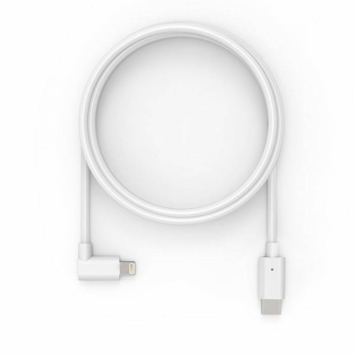 Rca Informatique - image du produit : 6FT USB-C TO 90 DEGREE LIGHTNING CABLE WHITE