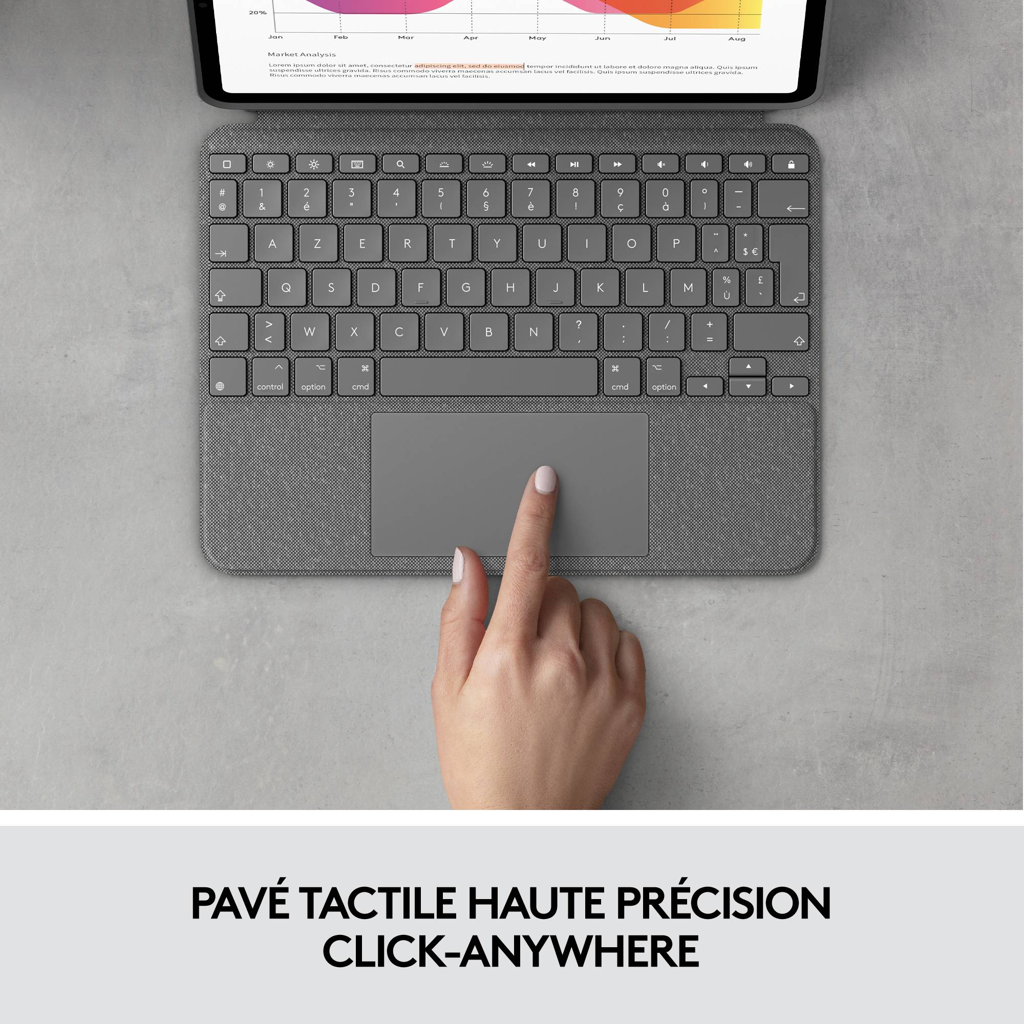 Rca Informatique - image du produit : COMBO TOUCH FOR IPAD AIR 4THGEN GREY - UK - INTNL