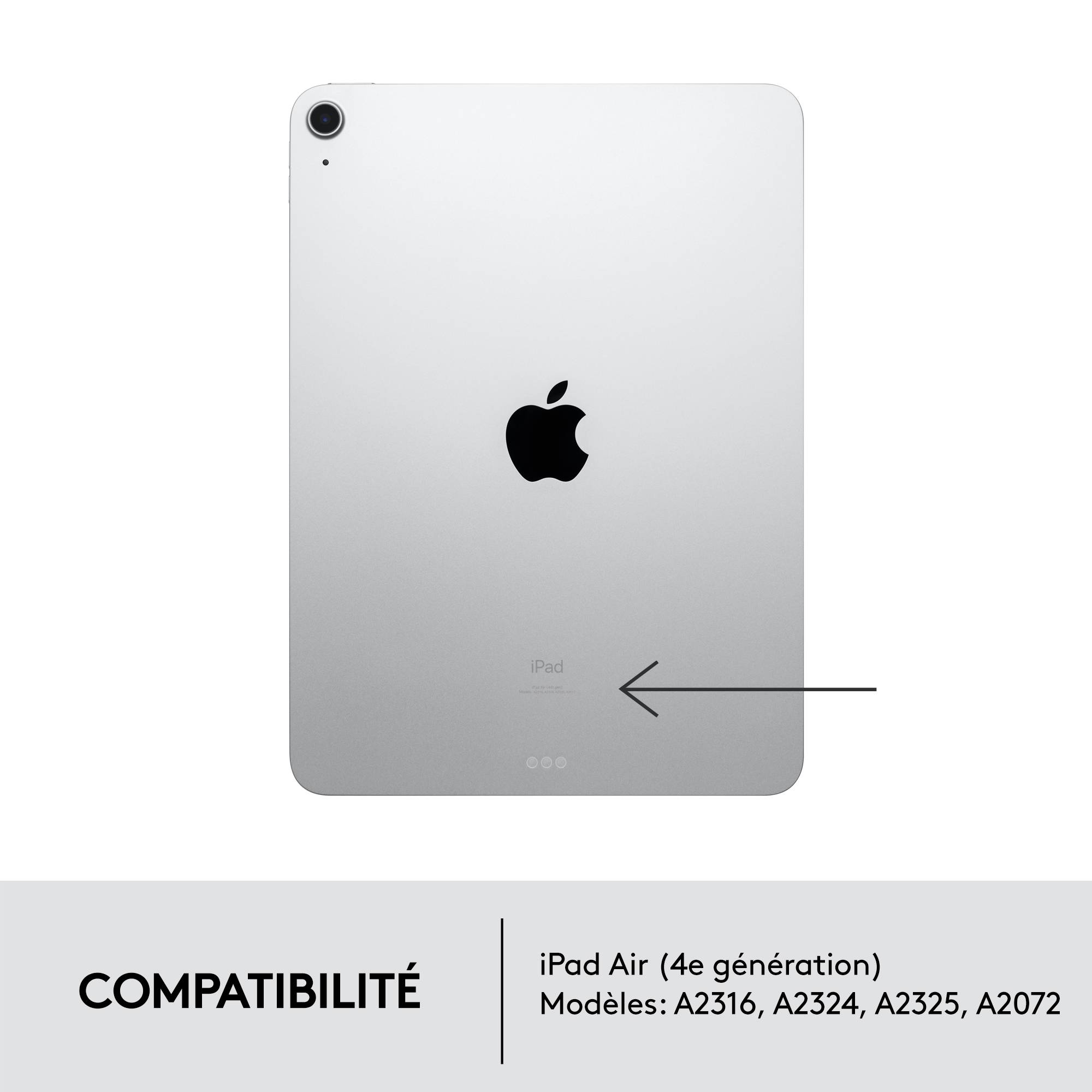 Rca Informatique - image du produit : COMBO TOUCH FOR IPAD AIR 4THGEN GREY - UK - INTNL