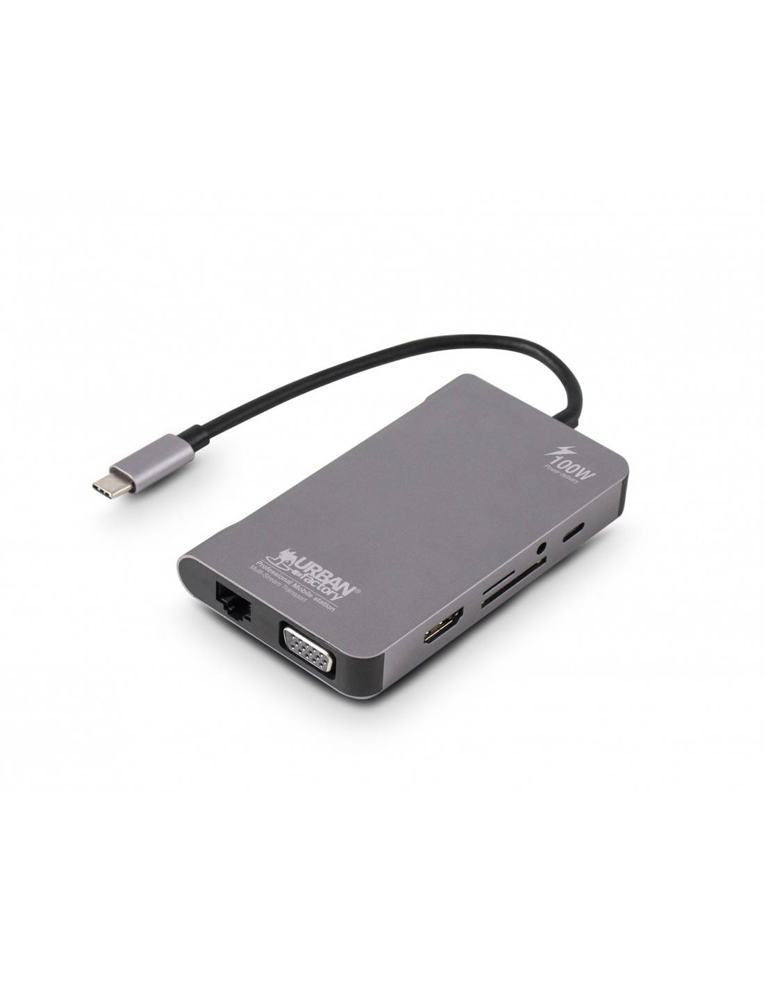 Rca Informatique - Image du produit : TYPE-C STATION TRAVEL 3X USB-A 3.1 VGA/HDMI 4K SIDEREAL GRAY