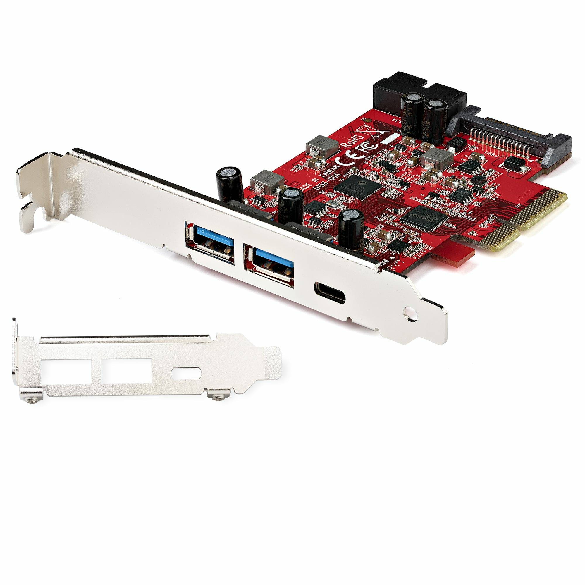 Rca Informatique - image du produit : 5-PORT USB PCIE CARD - 10GBPS 2X USB-A 1X USB-C IDC 2X 5GBPS