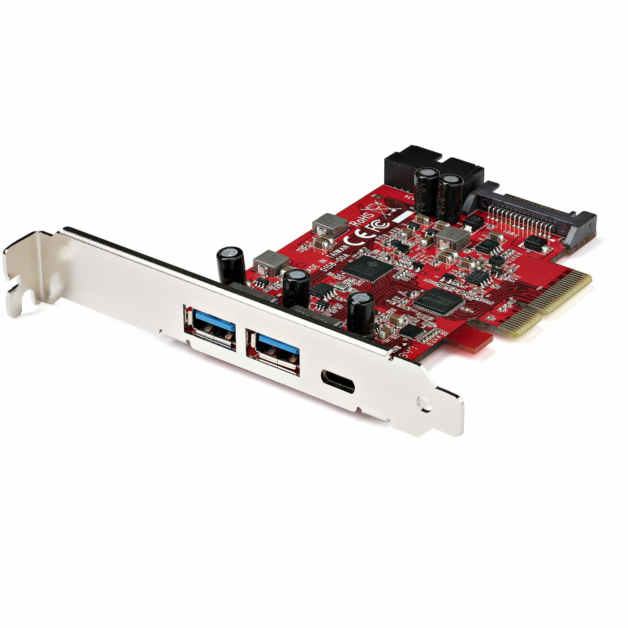 Rca Informatique - image du produit : 5-PORT USB PCIE CARD - 10GBPS 2X USB-A 1X USB-C IDC 2X 5GBPS