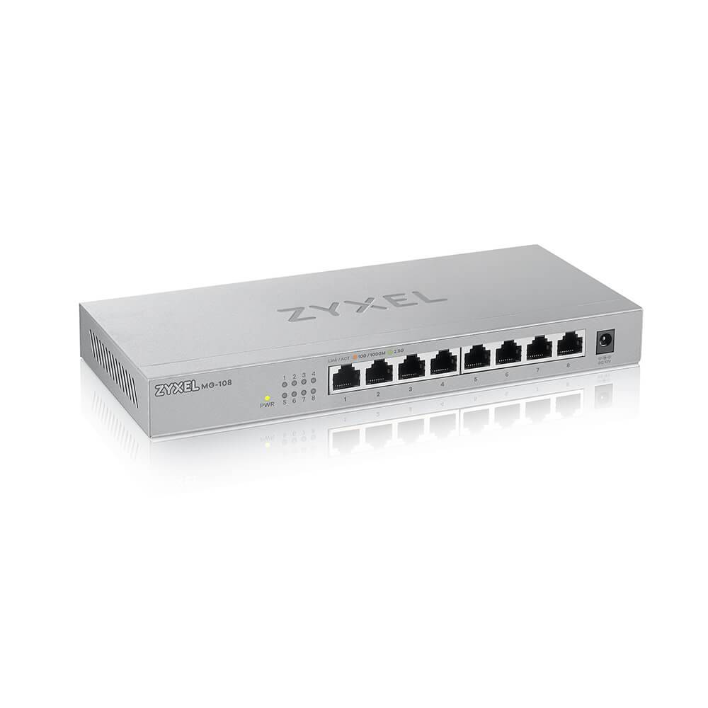 Rca Informatique - image du produit : MG-108 8 PORTS DESKTOP 25G MULTIGIG UNMANAGD DESKTOP SWITCH