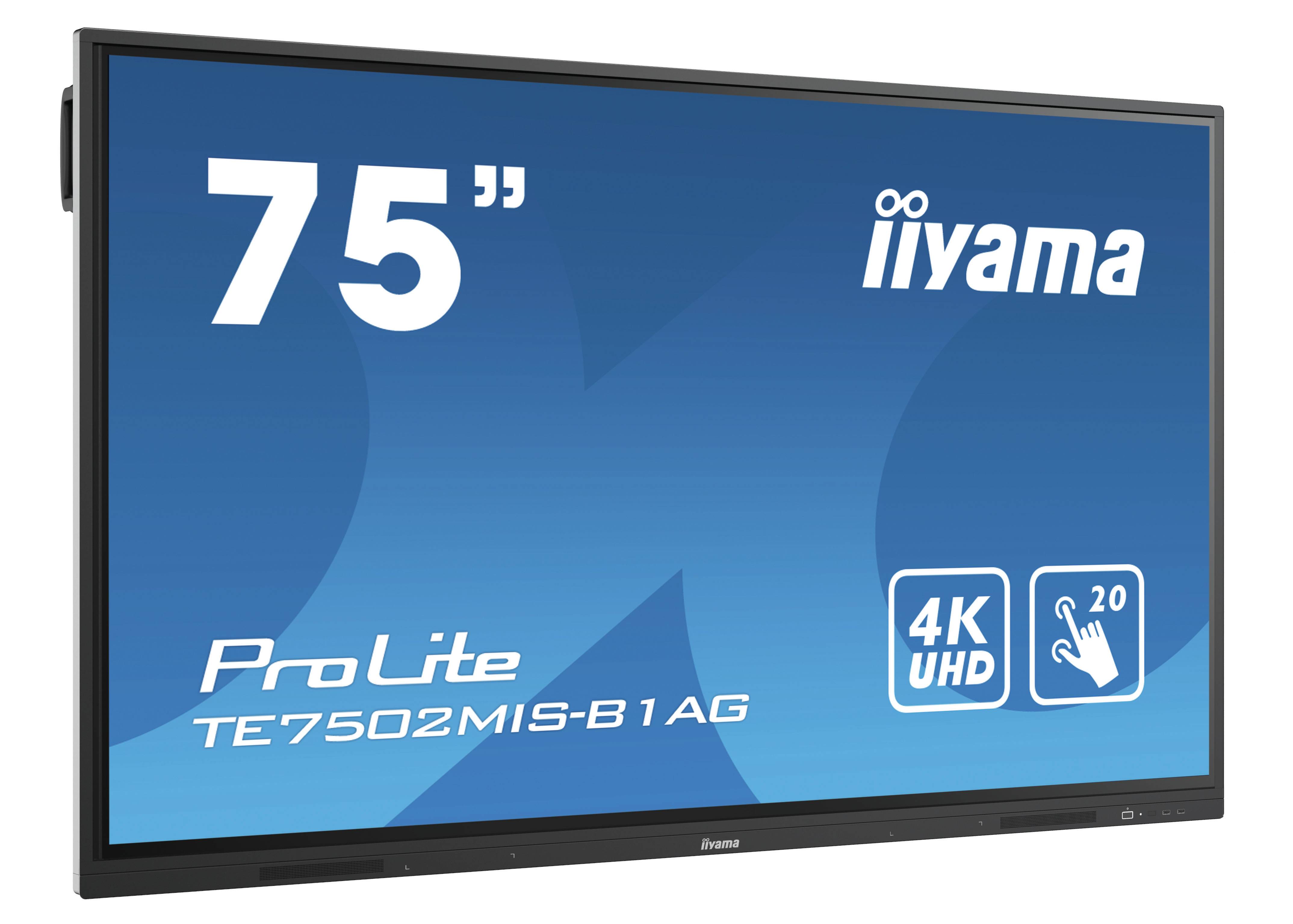 Rca Informatique - image du produit : 75IN LCD 16:9 TE7502MIS-B1AG 5000:1 8.5MS 3840X2160 VGA/HDMI/