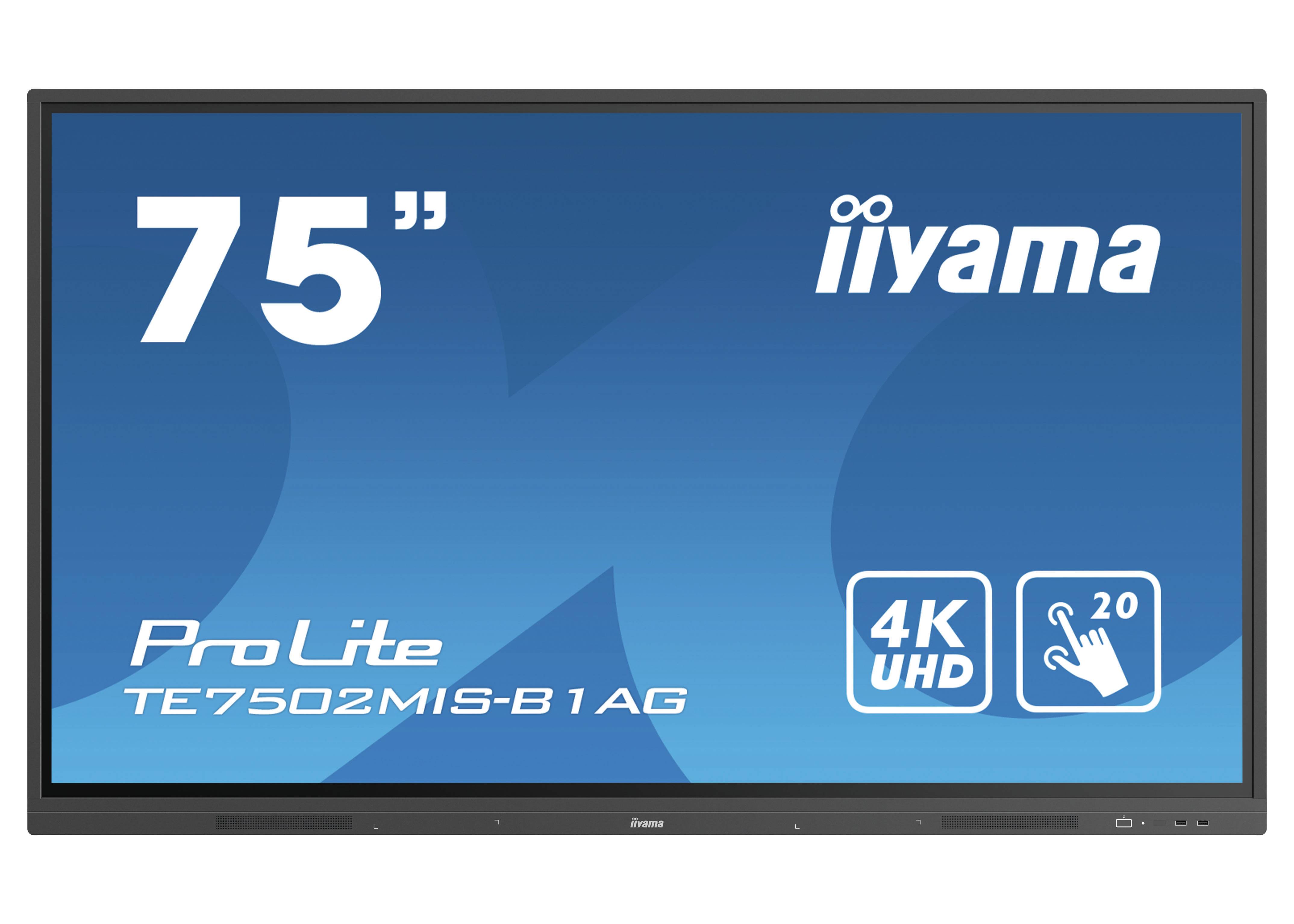 Rca Informatique - image du produit : 75IN LCD 16:9 TE7502MIS-B1AG 5000:1 8.5MS 3840X2160 VGA/HDMI/