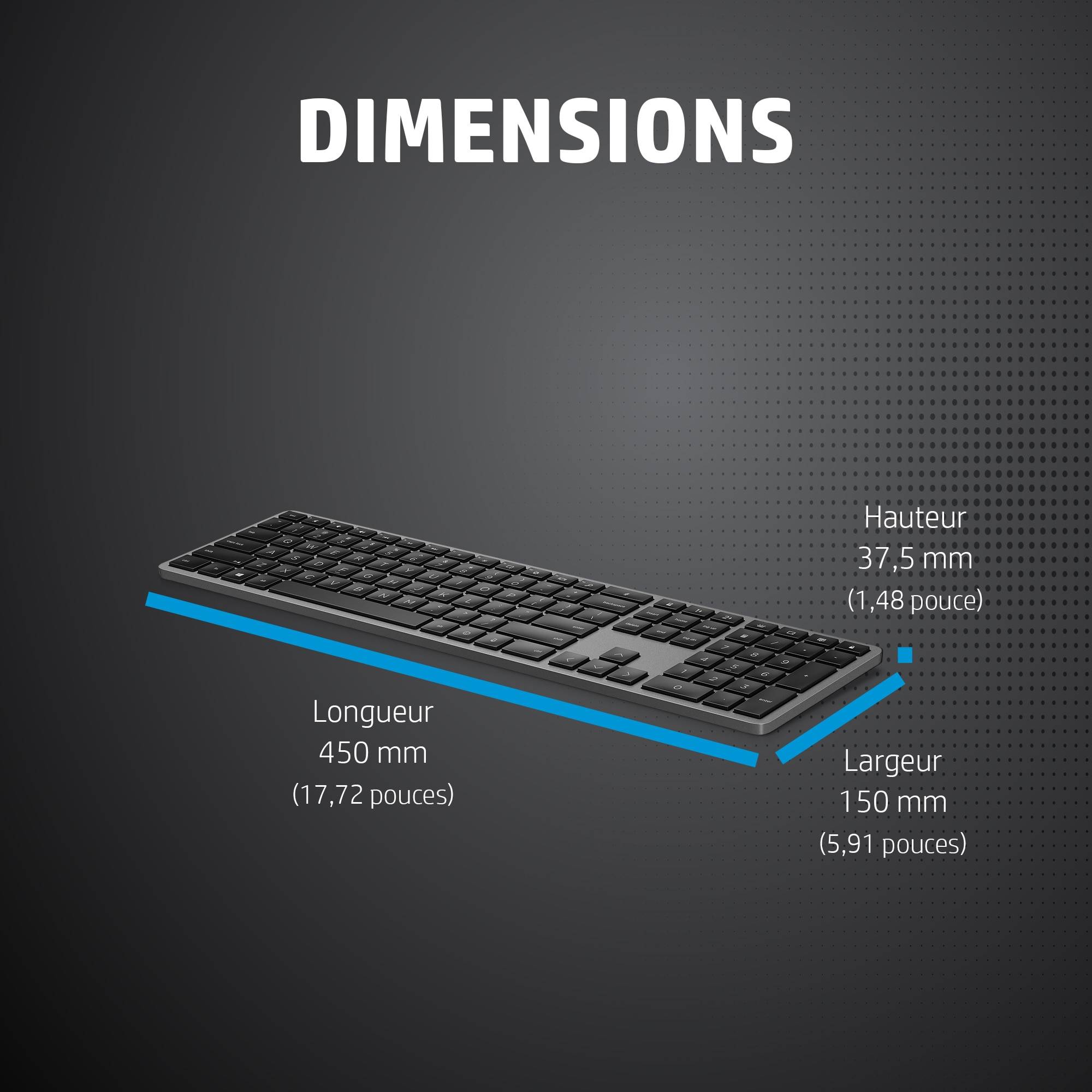 Rca Informatique - image du produit : KBD HP 975 DUAL-MODE WL