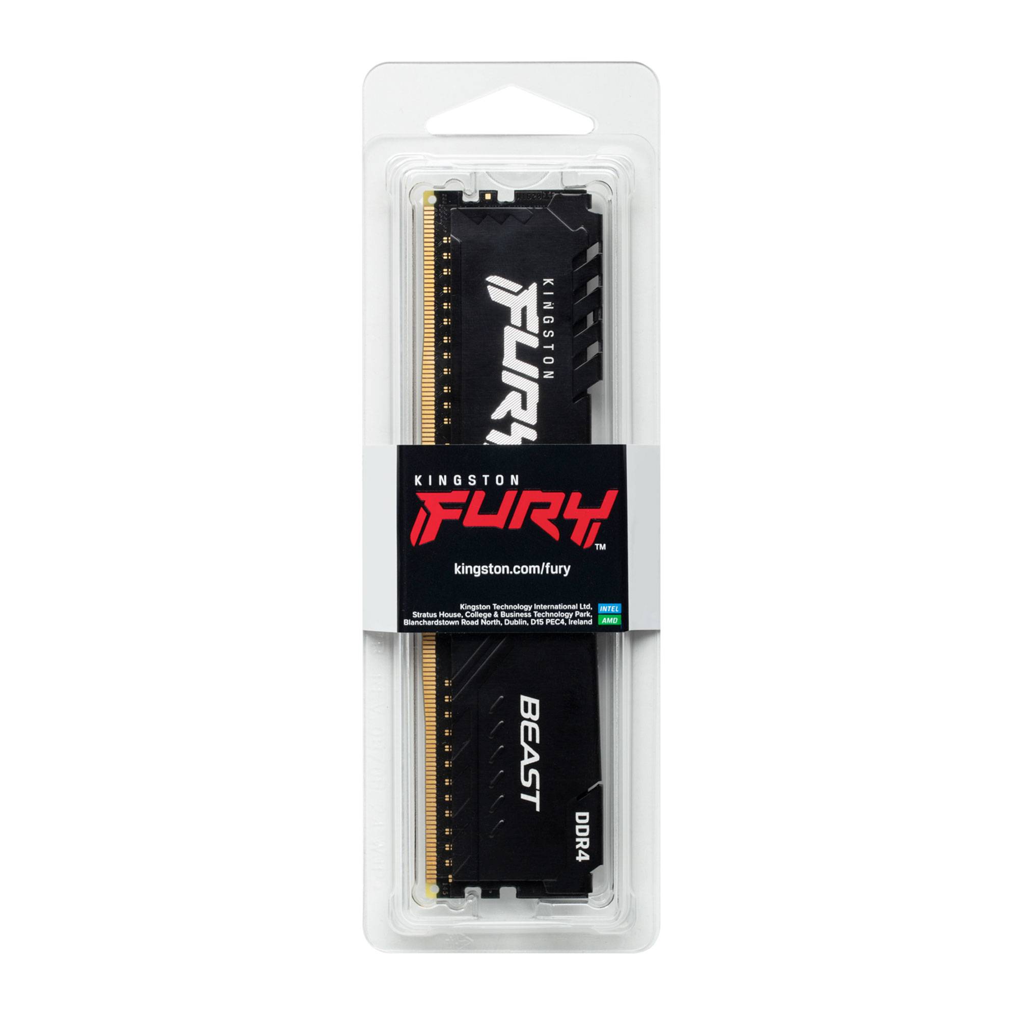 Rca Informatique - image du produit : 16GB DDR4-3200MHZ CL16 DIMM FURY BEAST BLACK