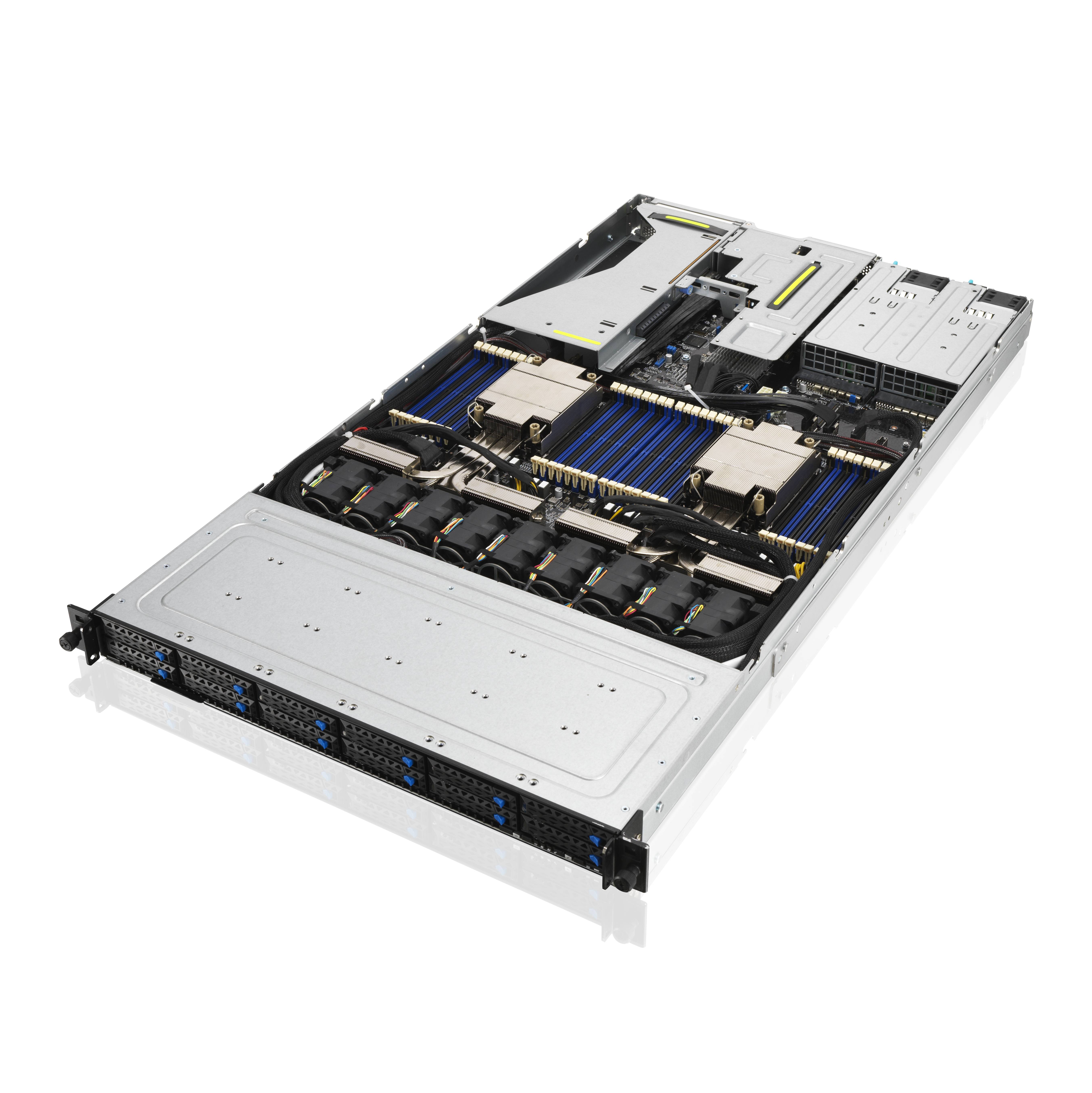 Rca Informatique - image du produit : RS700-E10-RS12U/10G/4NVME (1600W) RACKSERVER 1U / 2 CPU