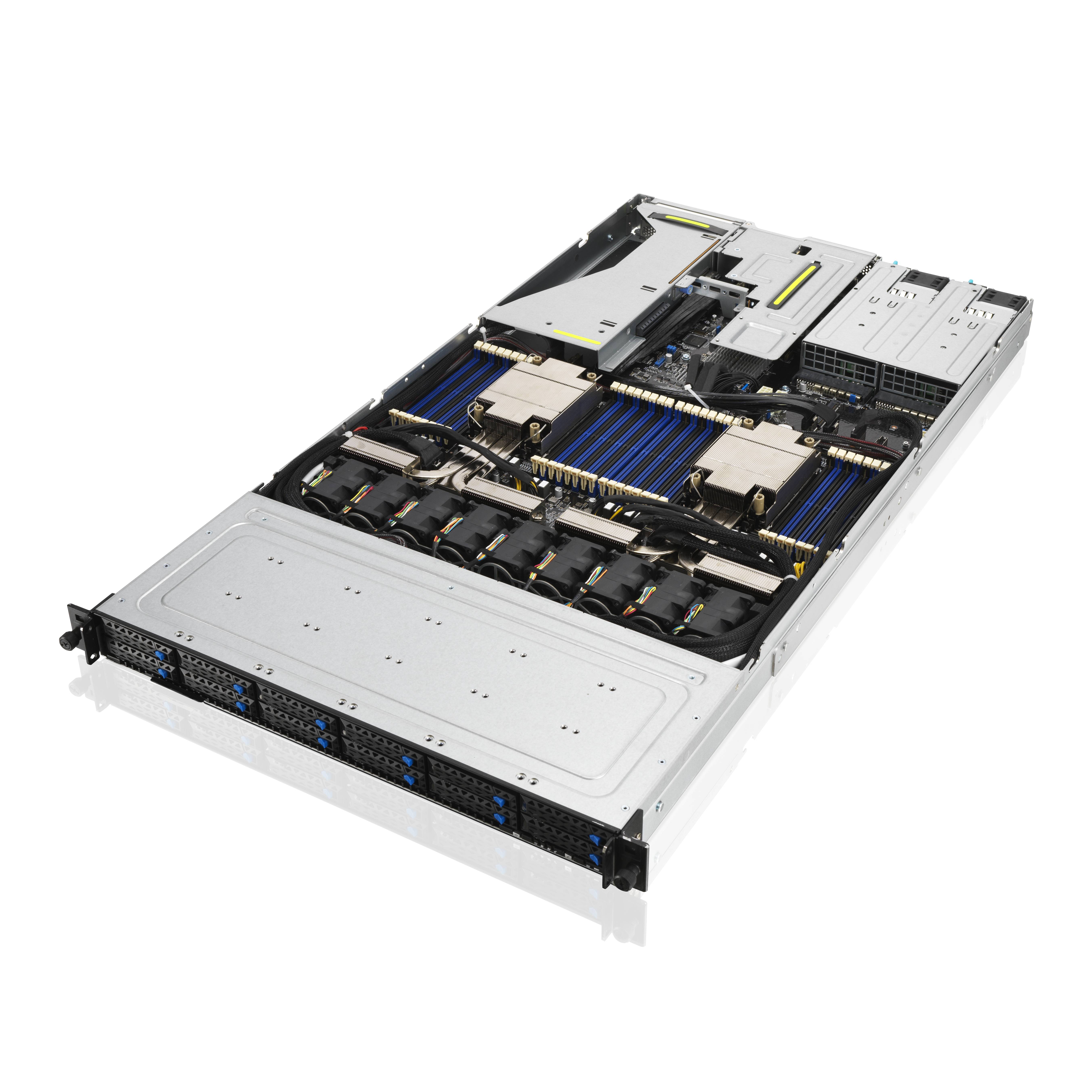 Rca Informatique - image du produit : RS700-E10-RS12U/10G/12NVME (1600W) RACKSERVER 1U / 2 CPU