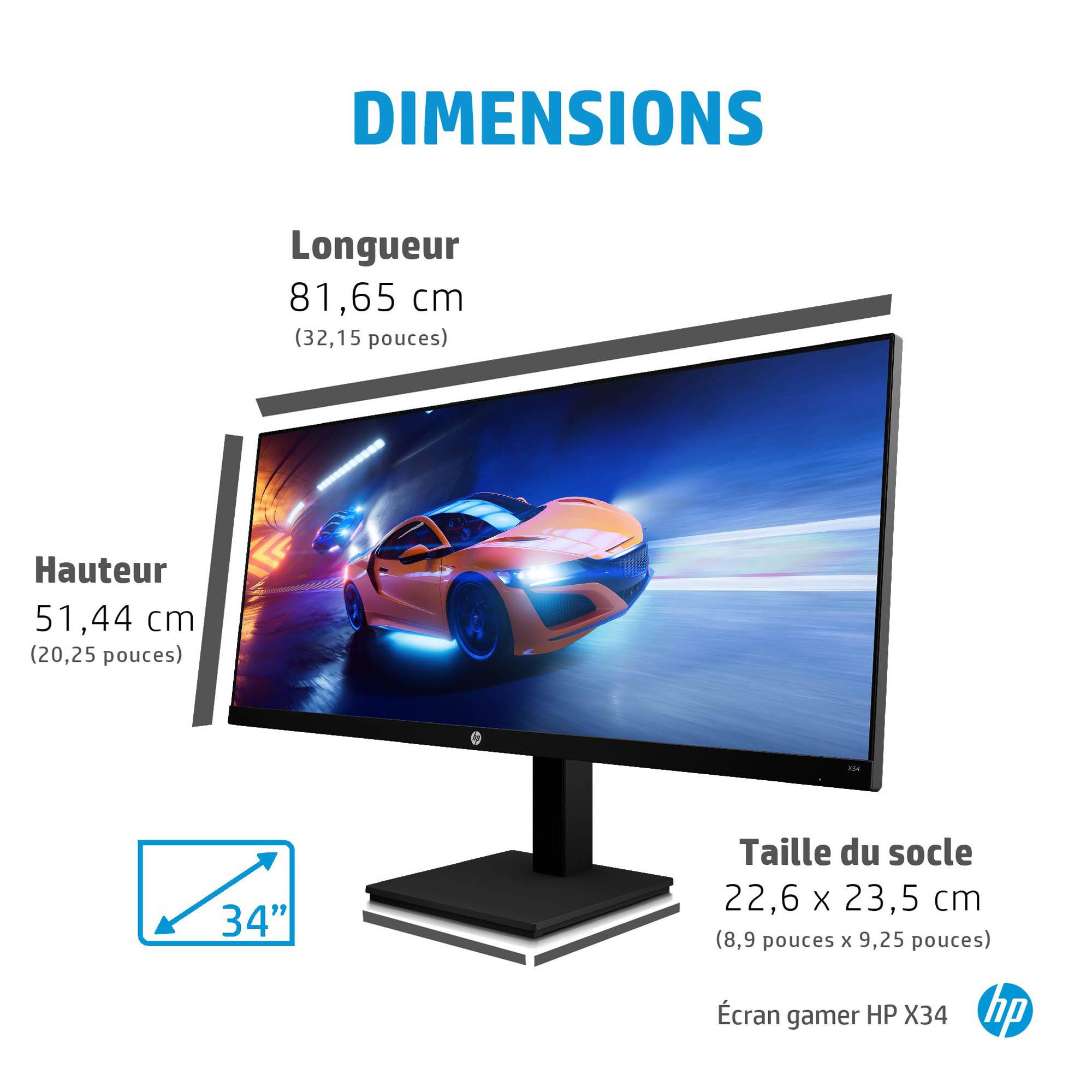 Rca Informatique - image du produit : X34 WQHD 34IN IPS 3440X1440 1MS HDMI/DP 21:9 1000:1