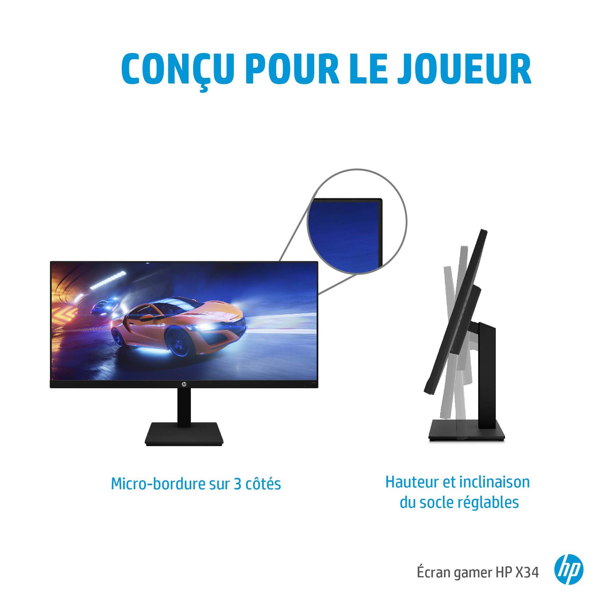 Rca Informatique - image du produit : X34 WQHD 34IN IPS 3440X1440 1MS HDMI/DP 21:9 1000:1