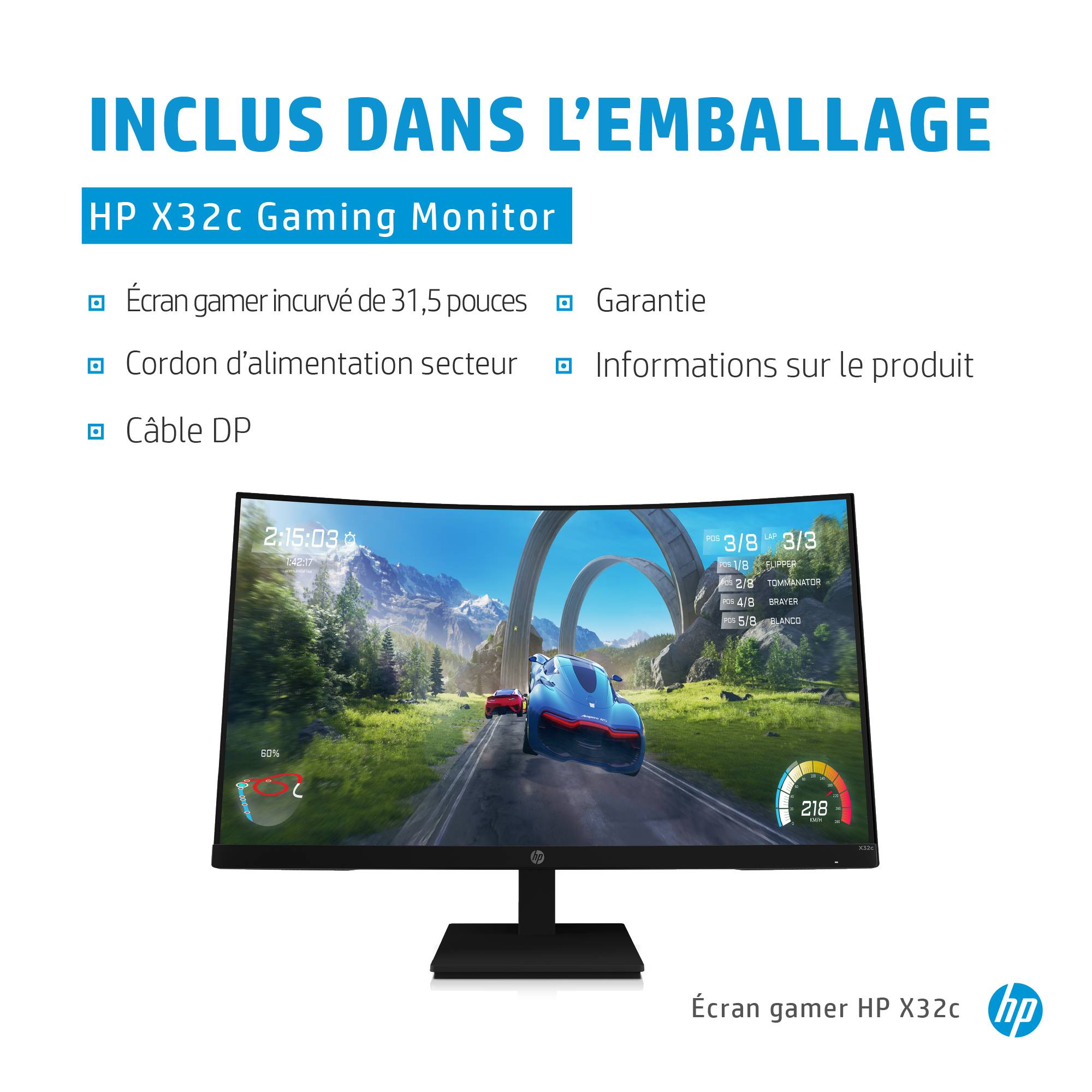 Rca Informatique - image du produit : X32C FHD 31.5IN VA 1920X1080 1MS HDMI/DP 16:9 3000:1