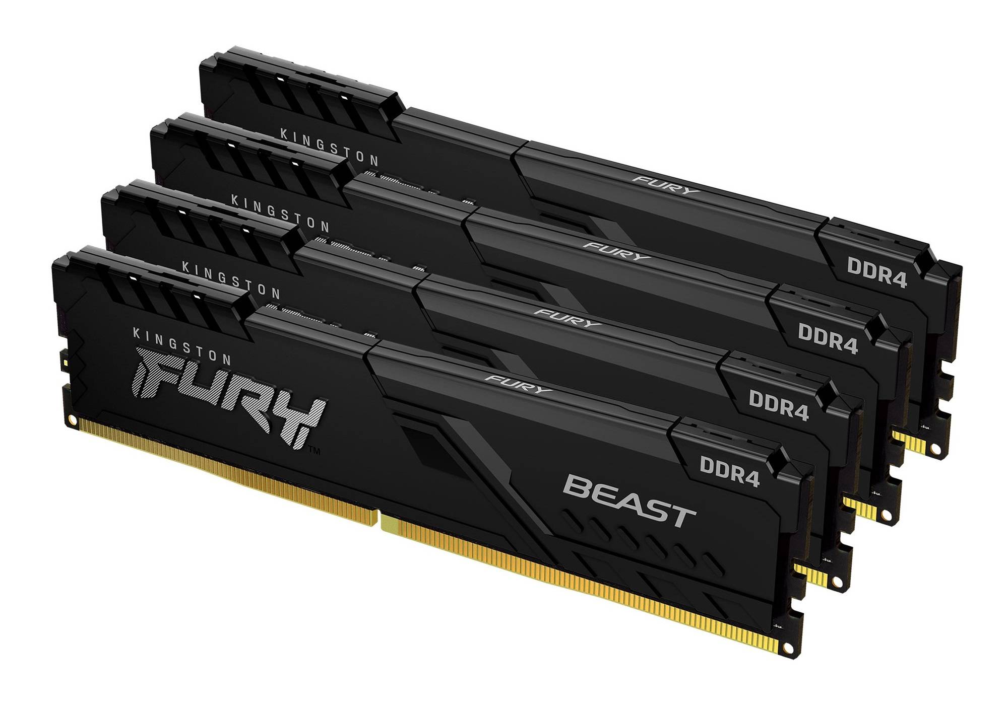 Rca Informatique - image du produit : 128GB DDR4-3200MHZ CL16 DIMM (KIT OF 4) FURY BEAST BLACK