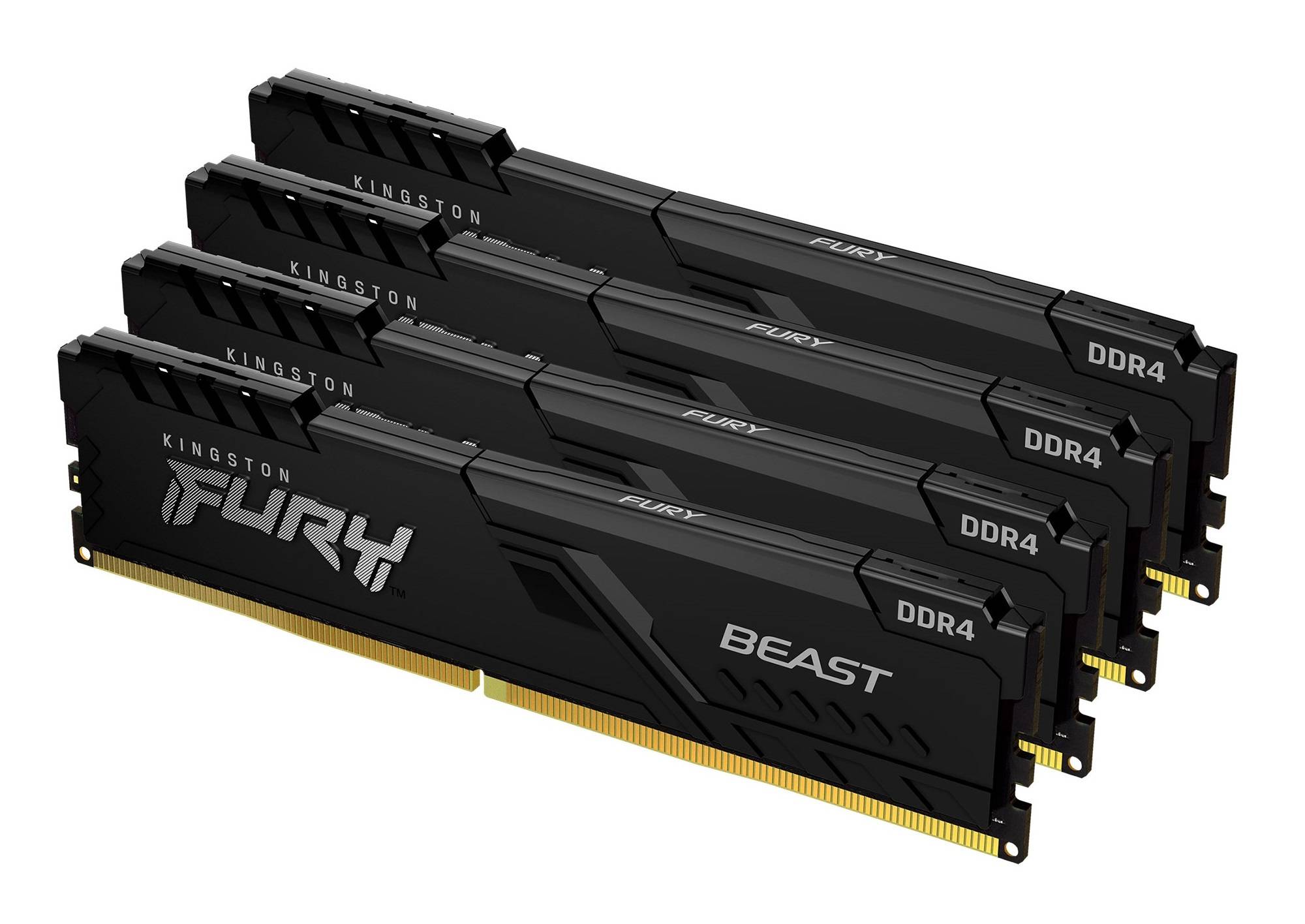 Rca Informatique - Image du produit : 64GB DDR4-3600MHZ CL18 DIMM (KIT OF 4) FURY BEAST BLACK