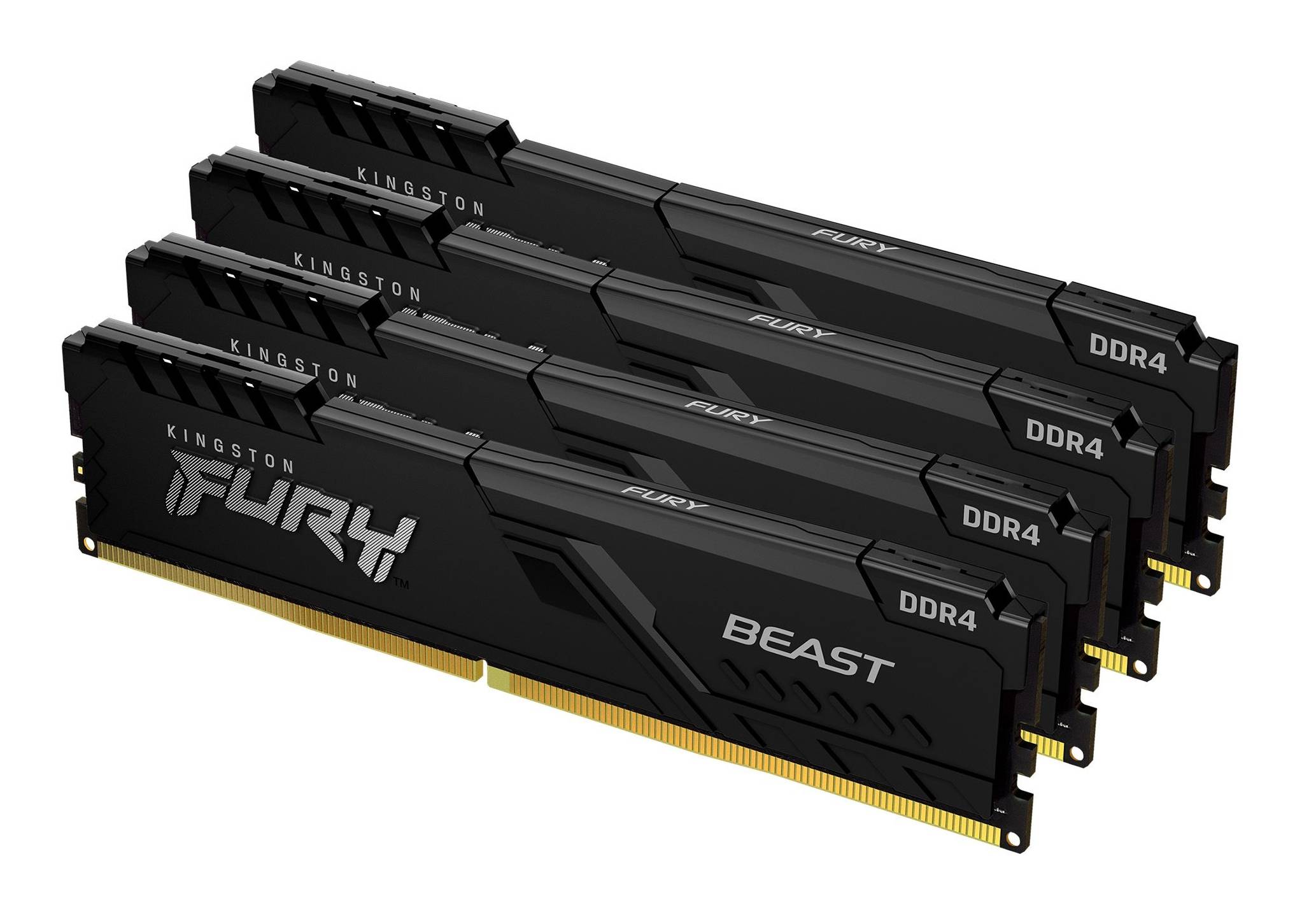 Rca Informatique - Image du produit : 64GB DDR4-2666MHZ CL16 DIMM (KIT OF 4) FURY BEAST BLACK