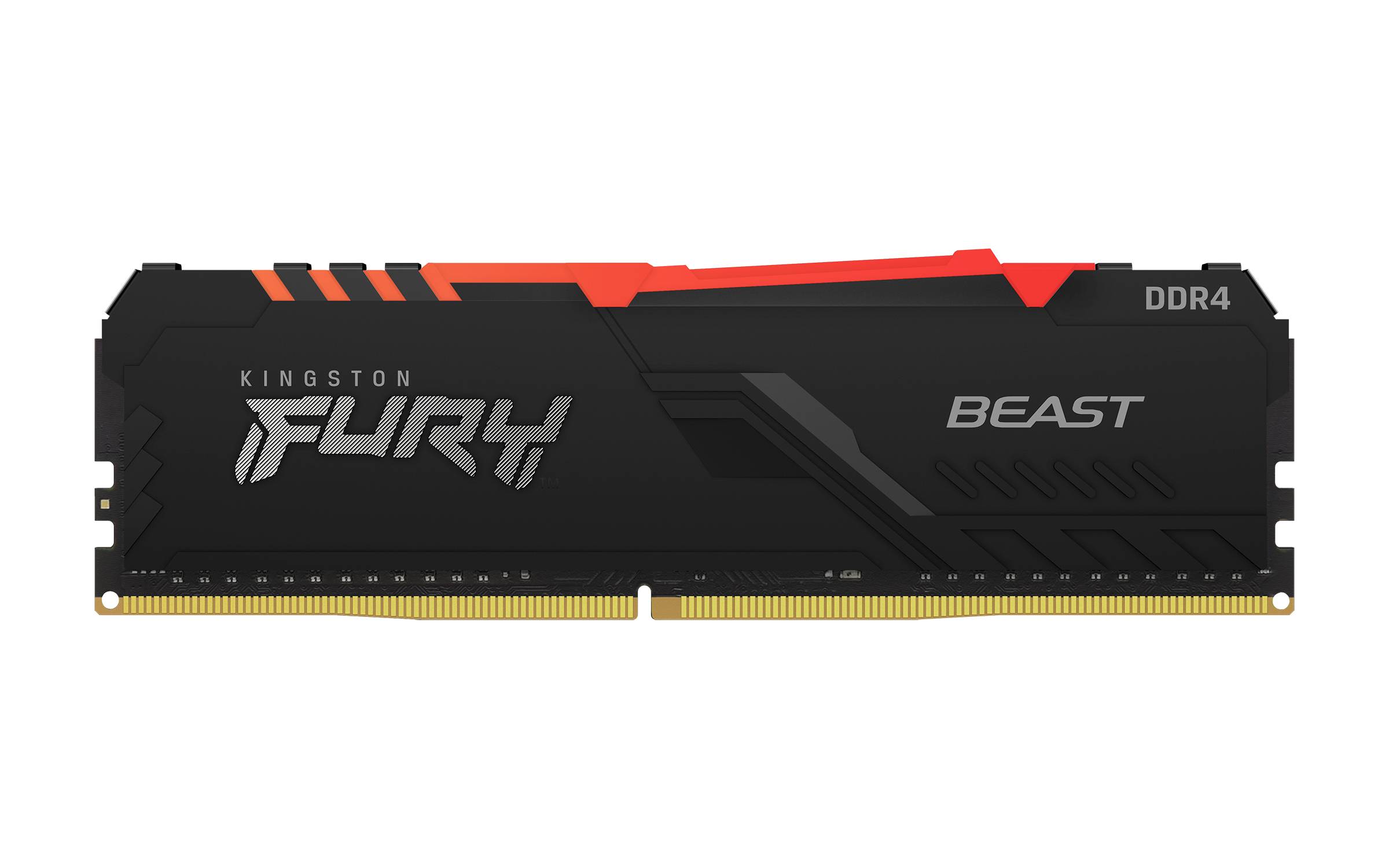 Rca Informatique - image du produit : 64GB DDR4-2666MHZ CL16 DIMM (KIT OF 4) 1GX8 FURY BEAST RGB