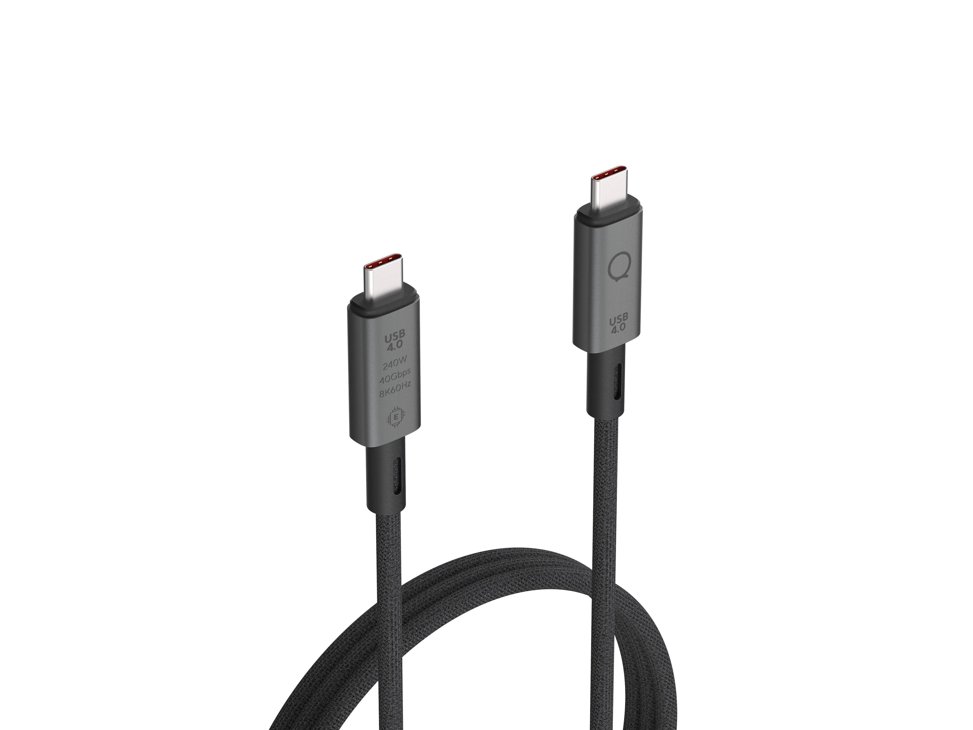 Rca Informatique - image du produit : USB-C CABLE 1M USB4 LINQ - BLACK