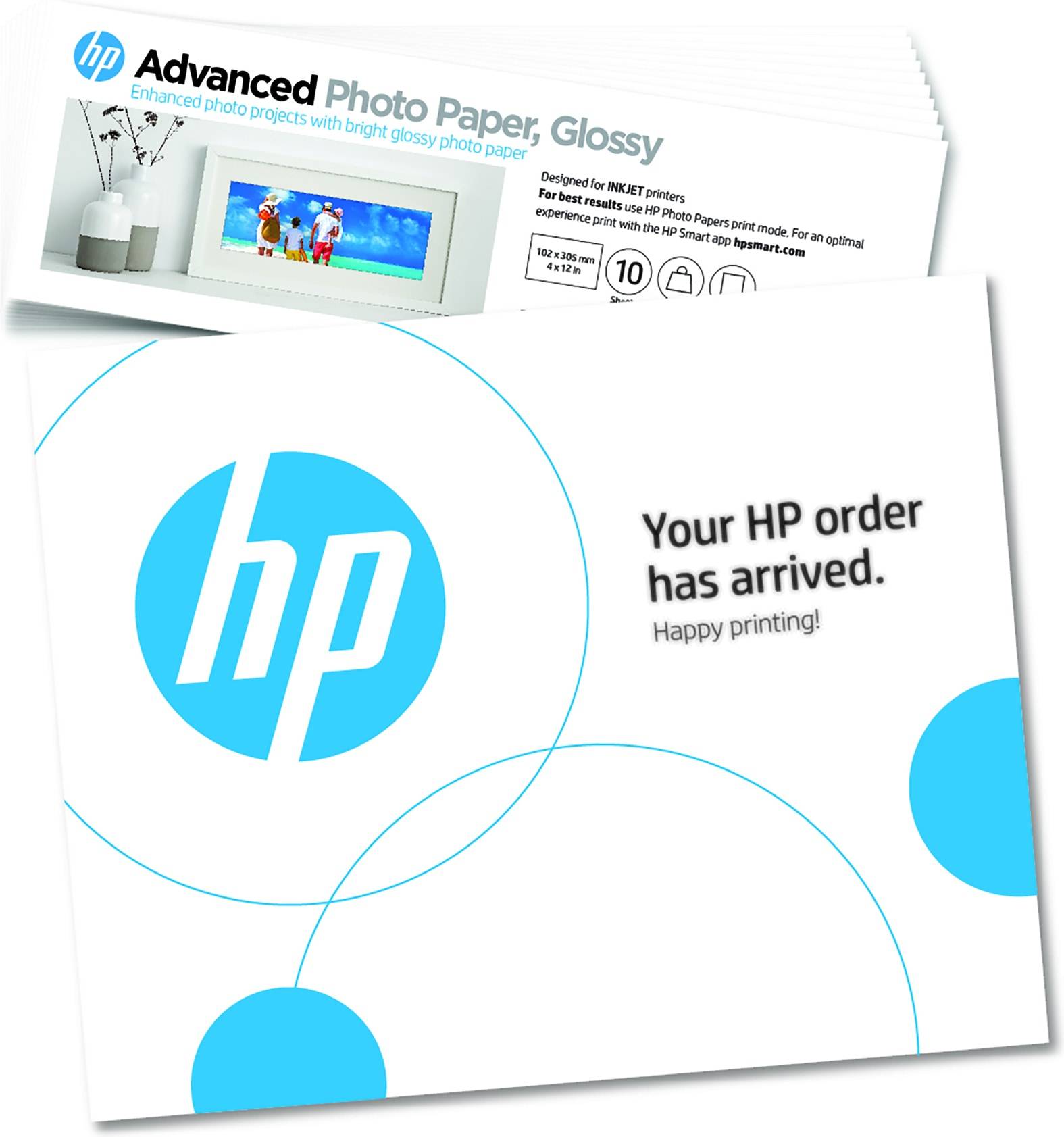 Rca Informatique - Image du produit : HP ADVANCED GLOSS PHOTO PAPER 4X12 IN 10X30.5 CM 10 SHT