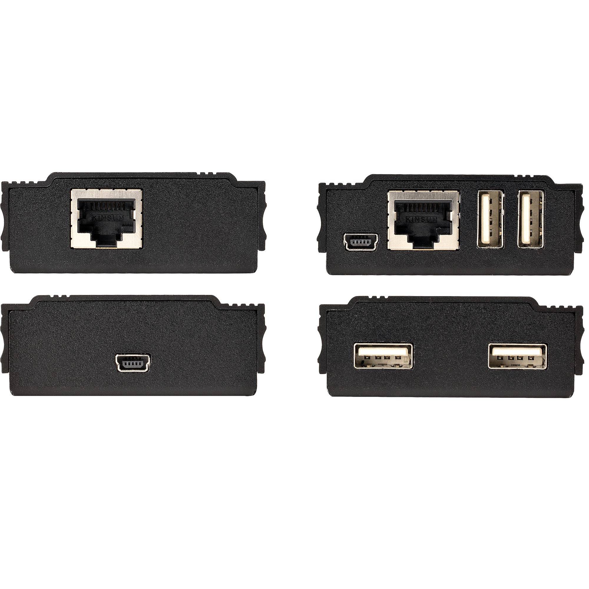 Rca Informatique - image du produit : EXTENSION USB 4 PORTS SUR CAT5E/CAT6/CAT7 - 100M