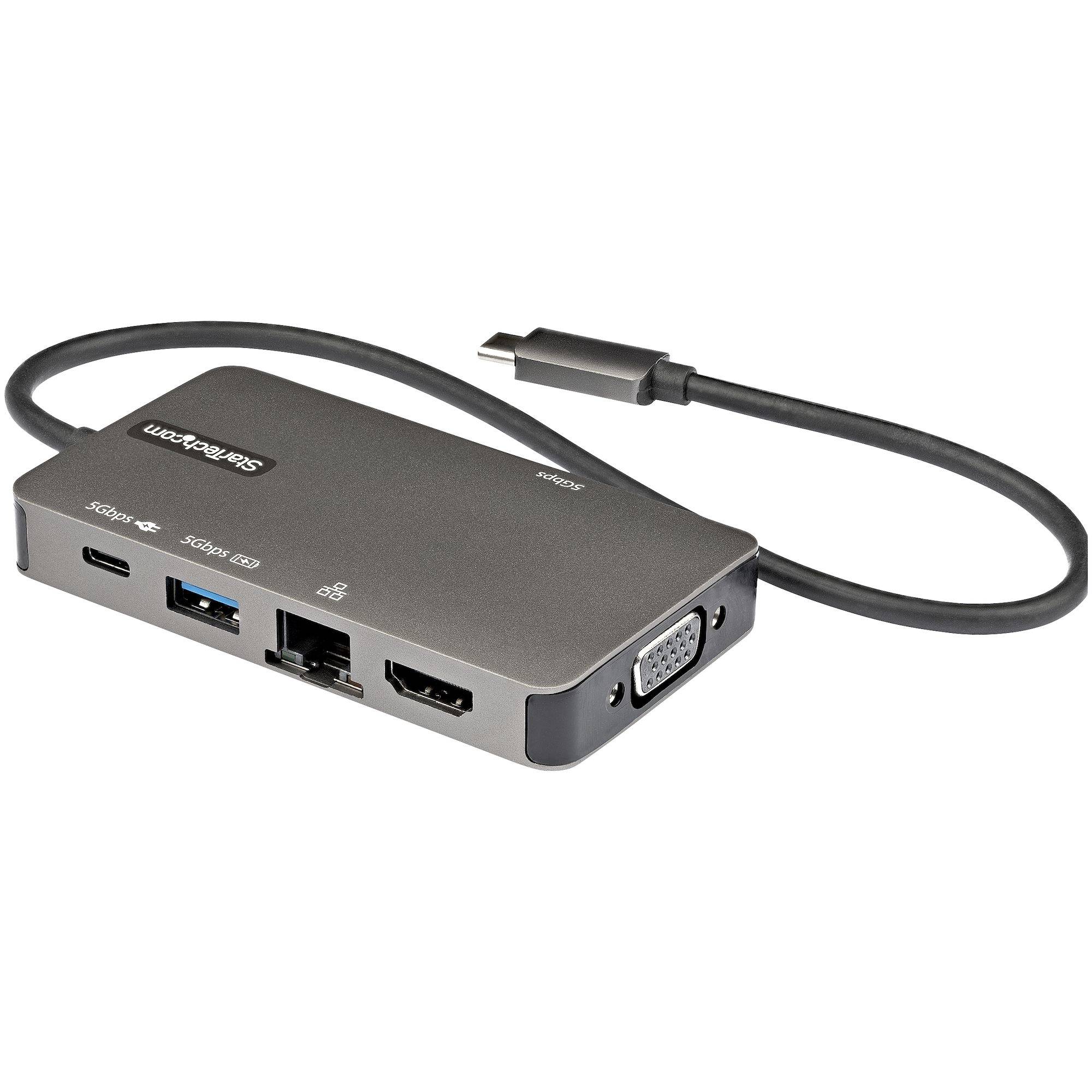 Rca Informatique - image du produit : ADAPTATEUR MULTIPORTS USB-C HDMI/VGA 100W PD 3X USB-A