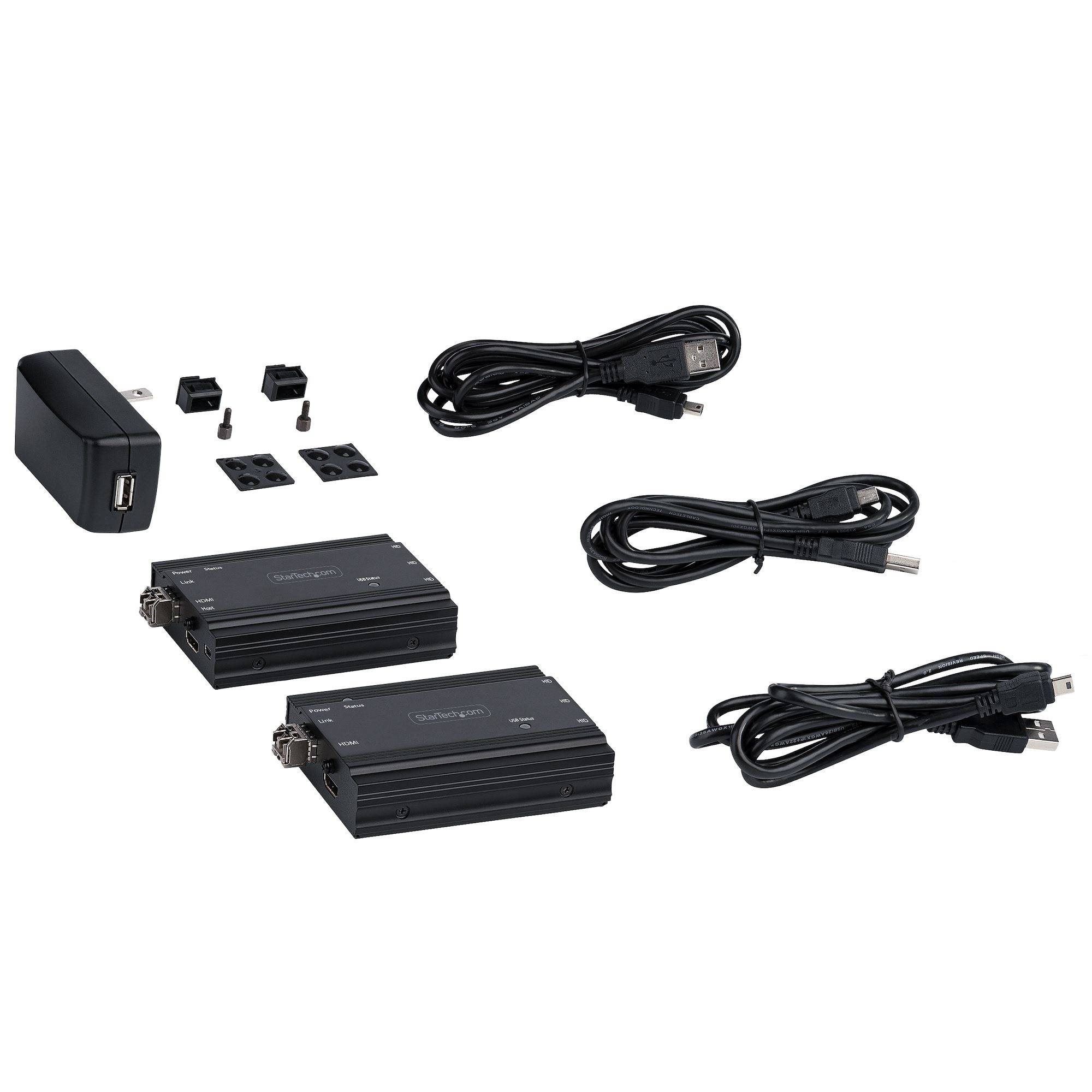 Rca Informatique - image du produit : KIT EXTENDEUR KVM 4K HDMI HDMI VIDEO ET USB SUR FIBRE