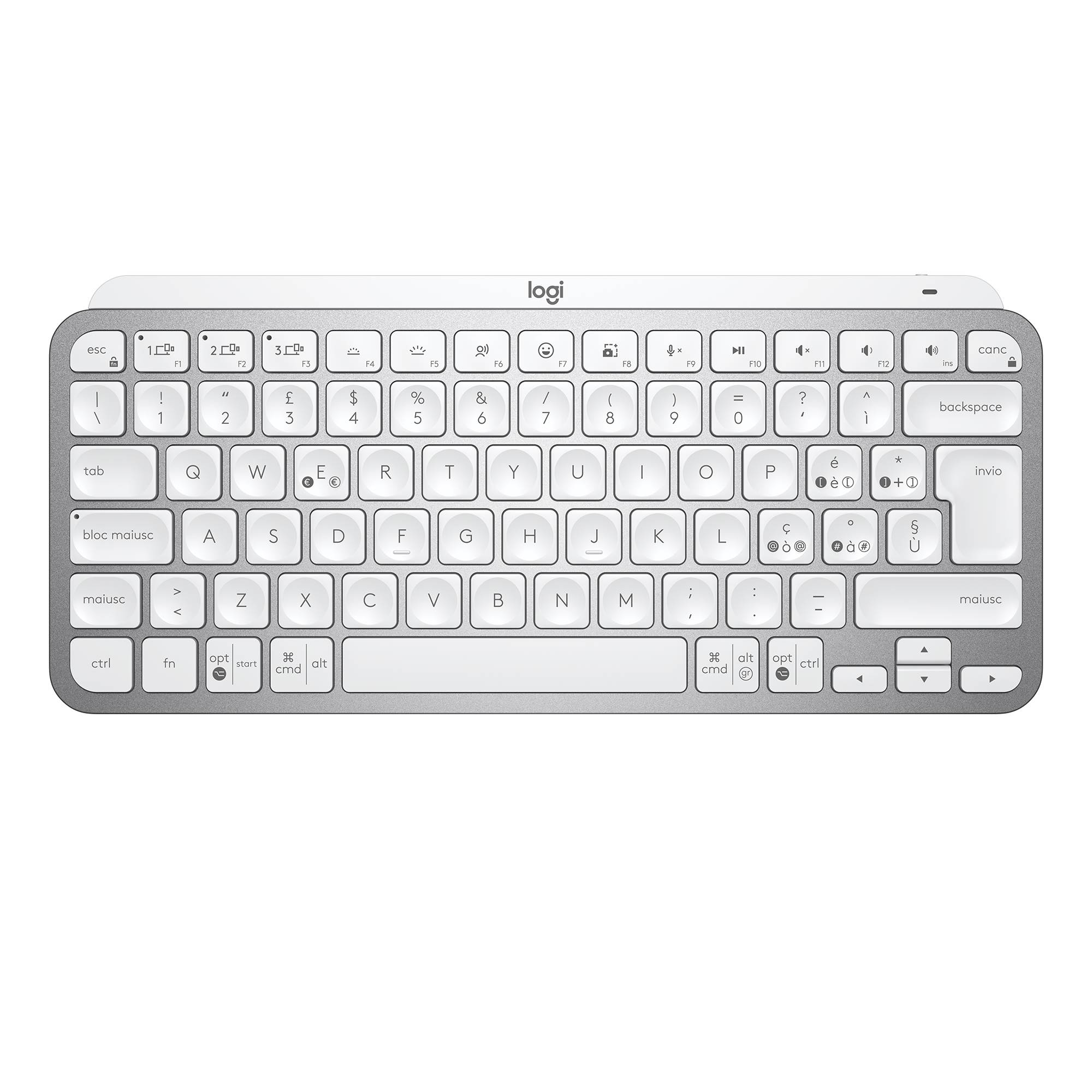 Rca Informatique - image du produit : MXKEYS MINI WRLS ILLUMINATED KB PALE GREY - ITA - MEDITER