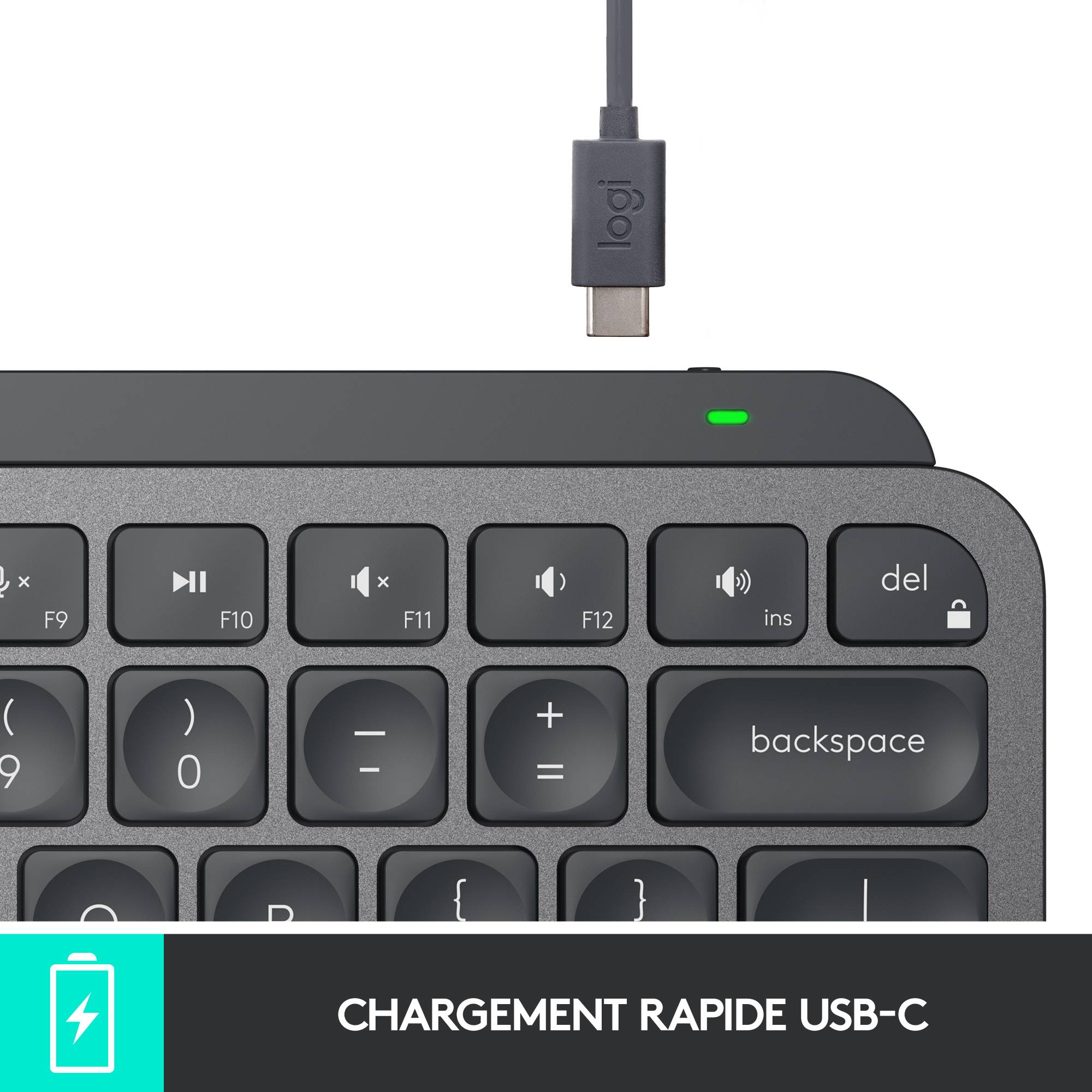 Rca Informatique - image du produit : MXKEYS MINI WRLS ILLUMINATED KB GRAPHITE - UK - INTNL