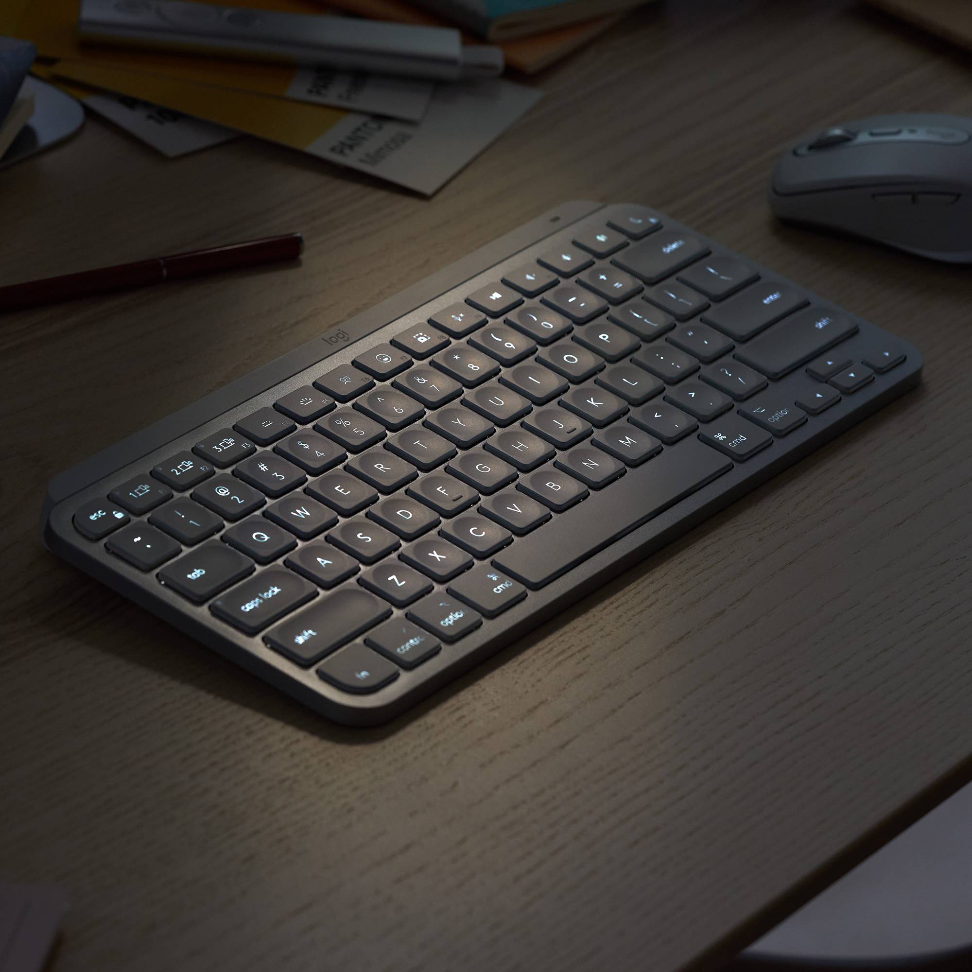 Rca Informatique - image du produit : MXKEYS MINI WRLS ILLUMINATED KB PALE GREY - US INT.L - INTNL