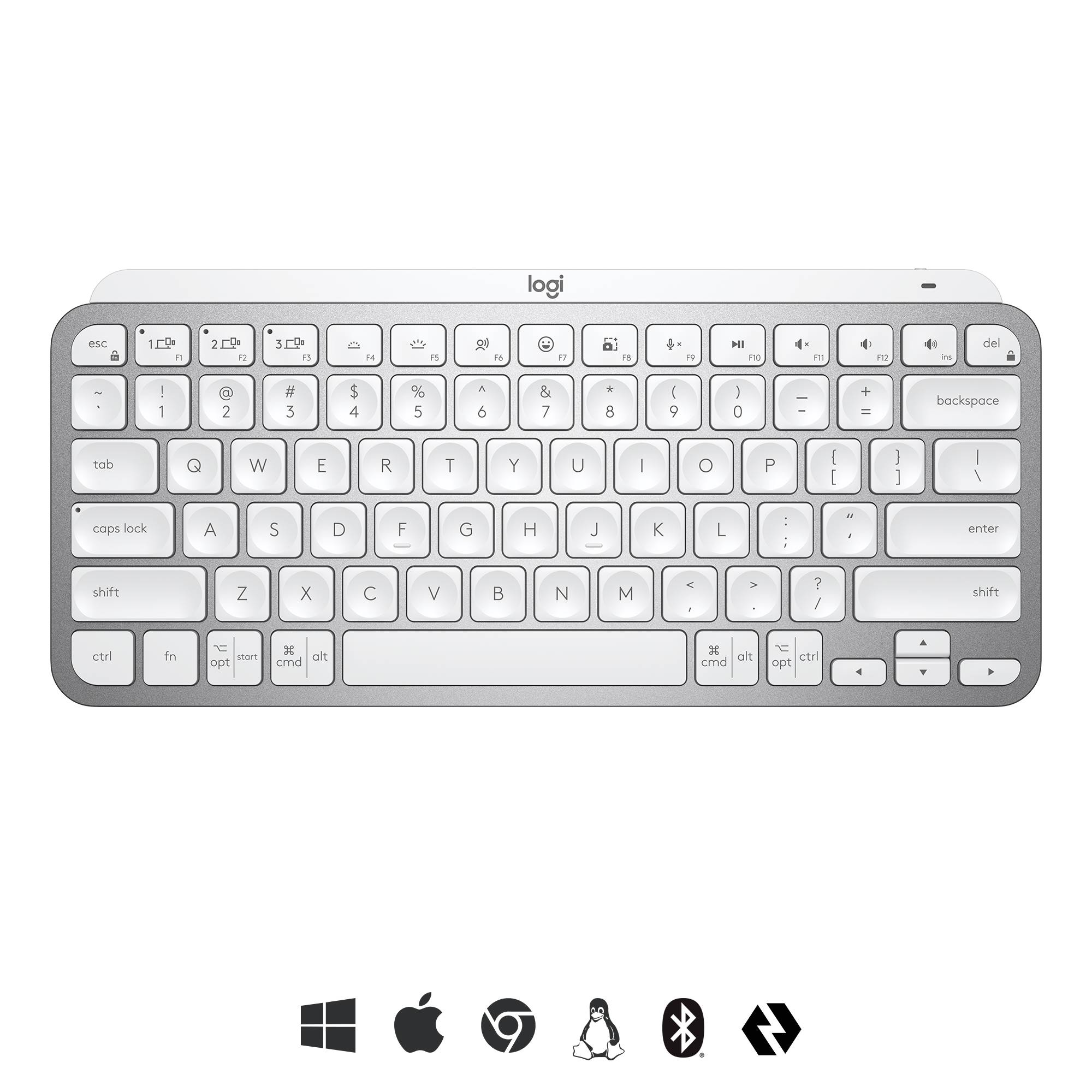 Rca Informatique - image du produit : MXKEYS MINI WRLS ILLUMINATED KB PALE GREY - US INT.L - INTNL