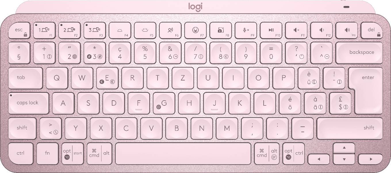 Rca Informatique - image du produit : MXKEYS MINI WRLS ILLUMINATED KB ROSE - CH - CENTRAL