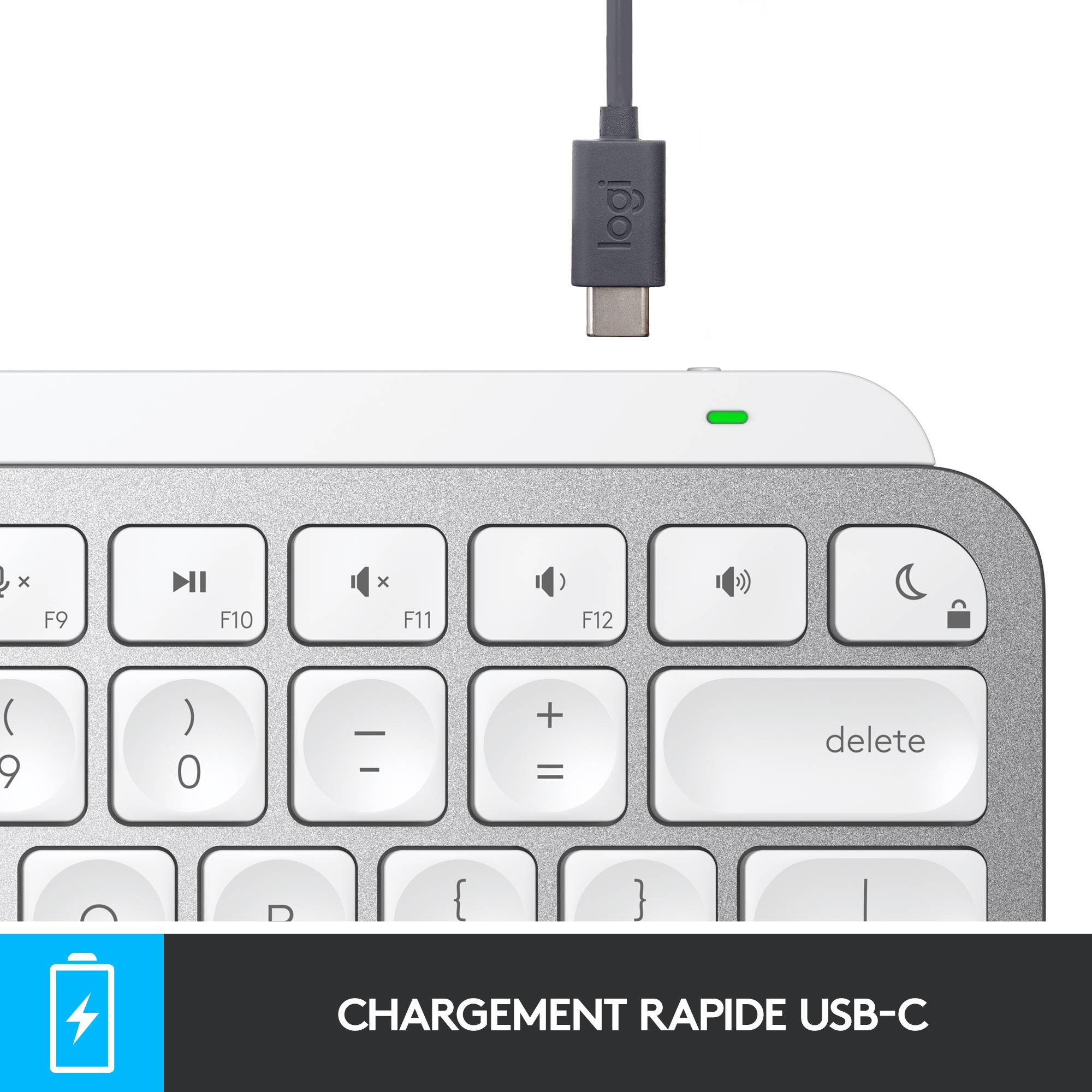 Rca Informatique - image du produit : MXKEYS MINI F. MAC WRLS ILLUM. PALE GREY - CH - CENTRAL