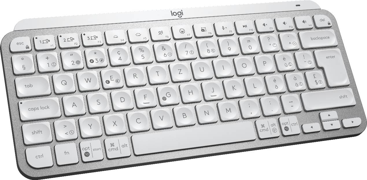 Rca Informatique - image du produit : MXKEYS MINI WRLS ILLUMINATED KB PALE GREY - CH - CENTRAL