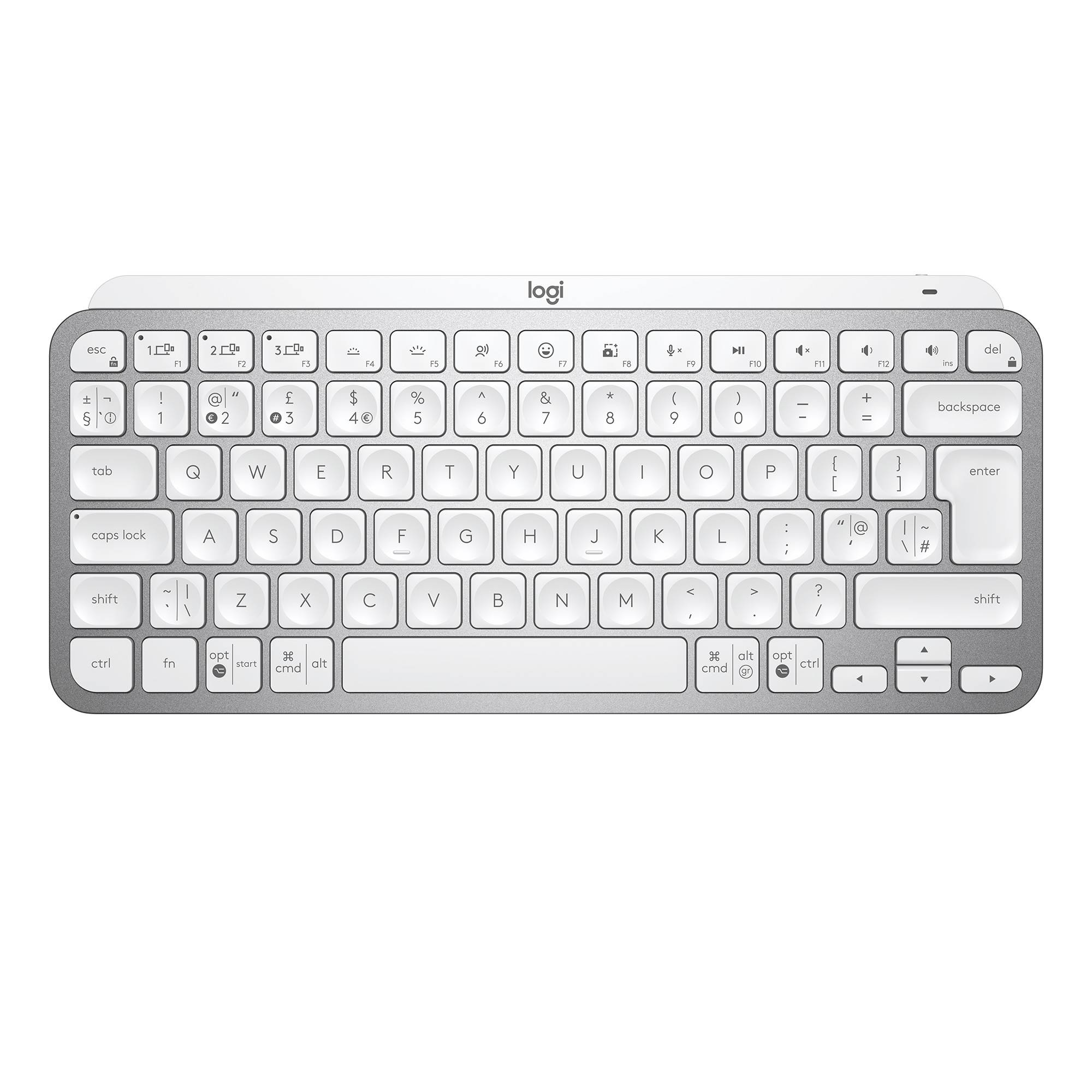 Rca Informatique - image du produit : MXKEYS MINI WRLS ILLUMINATED KB PALE GREY - CH - CENTRAL