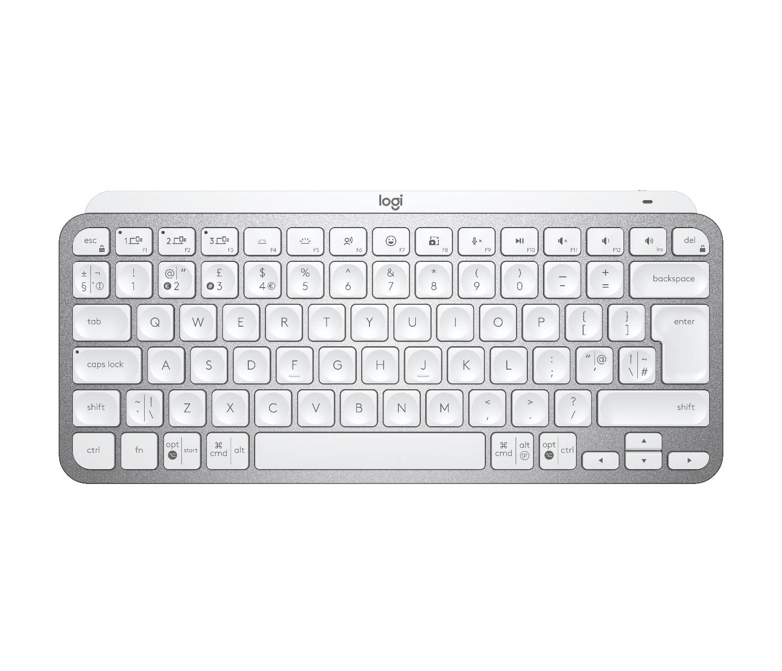 Rca Informatique - image du produit : MXKEYS MINI WRLS ILLUMINATED KB PALE GREY - UK - INTNL