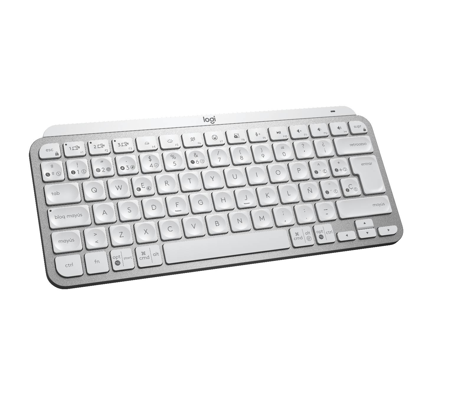 Rca Informatique - image du produit : MXKEYS MINI WRLS ILLUMINATED KB PALE GREY - ESP - MEDITER