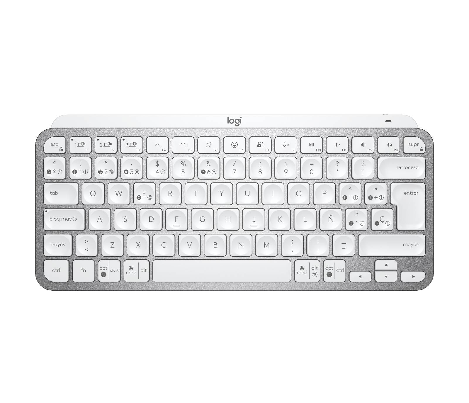 Rca Informatique - Image du produit : MXKEYS MINI WRLS ILLUMINATED KB PALE GREY - ESP - MEDITER