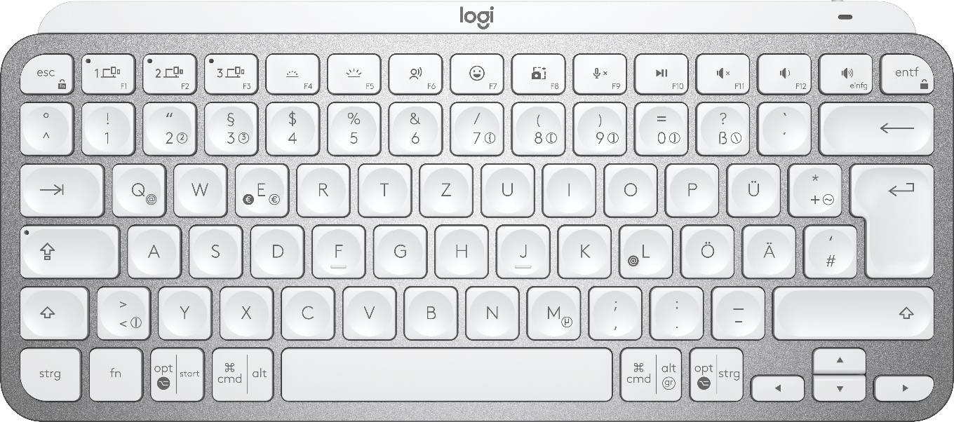 Rca Informatique - image du produit : MXKEYS MINI WRLS ILLUMINATED KB PALE GREY - DEU - CENTRAL